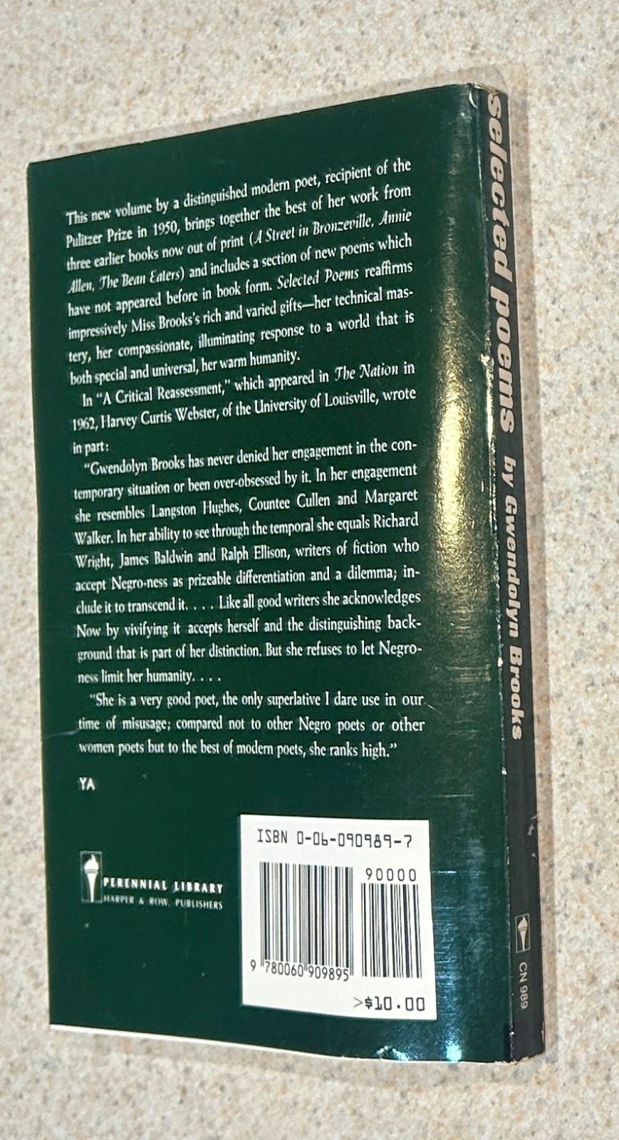 Gwendolyn BROOKS — Selected Poems — SIGNED TPB