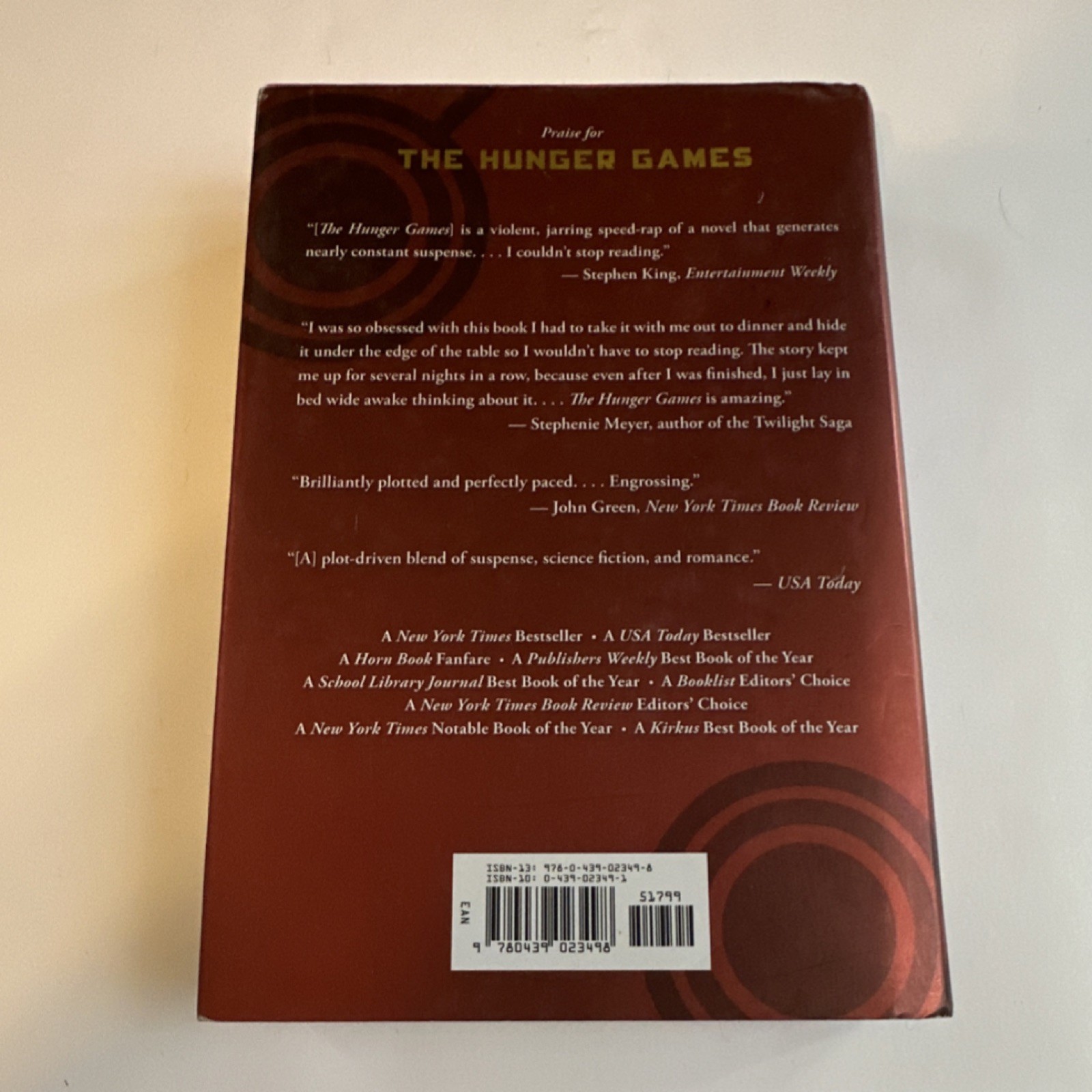 Suzanne Collins Hardcover Catching Fire The Hunger Games Series Dust Jacket