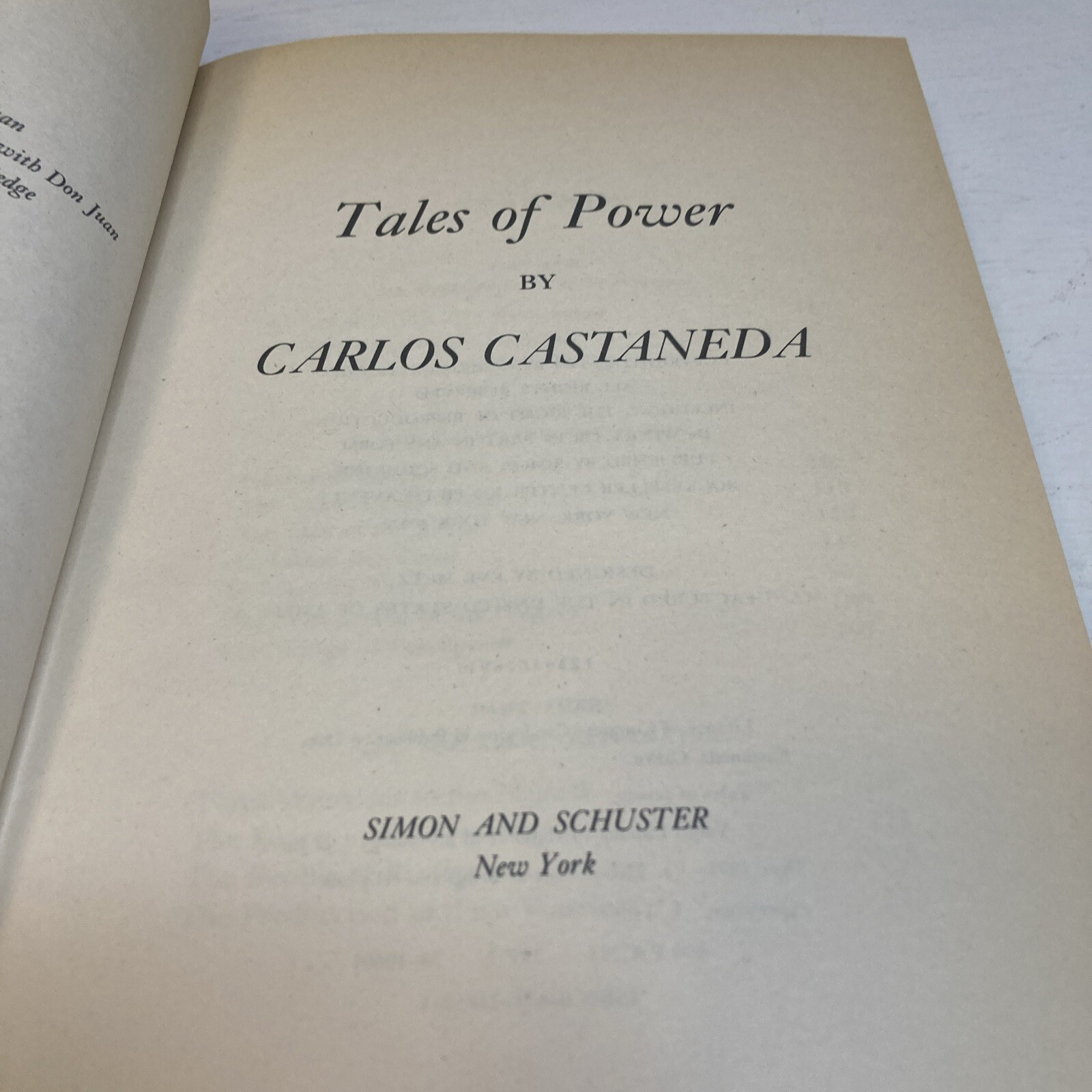 Takes Of Power Hardcover Book 1st Edition By Carlos Castaneda With Dust Jacket