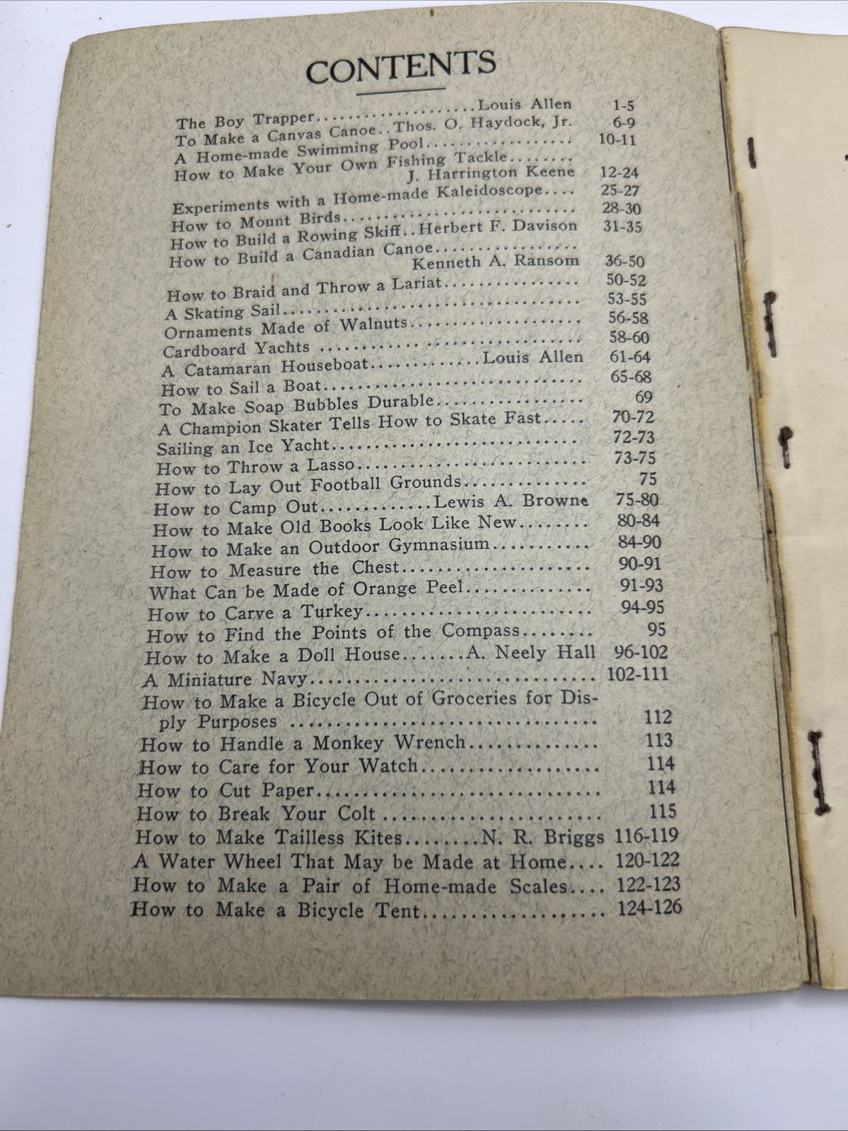 ANTIQUE “THE AMERICAN BOY “HOW TO” BOOK” ~ RARE 1900 CIRCA COLLECTIBLE BOOK