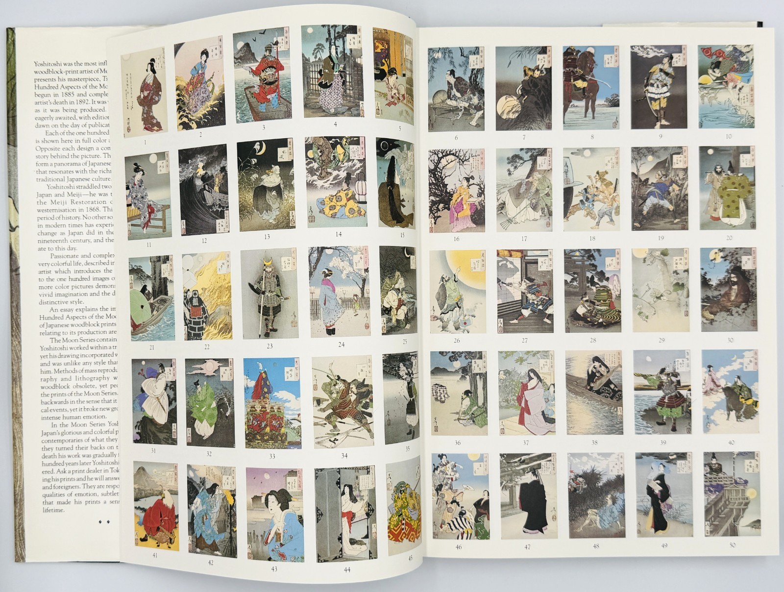 Yoshitoshi’s One Hundred Aspects of the Moon Woodblocks, 1st Ed., HC w/ DJ 1992