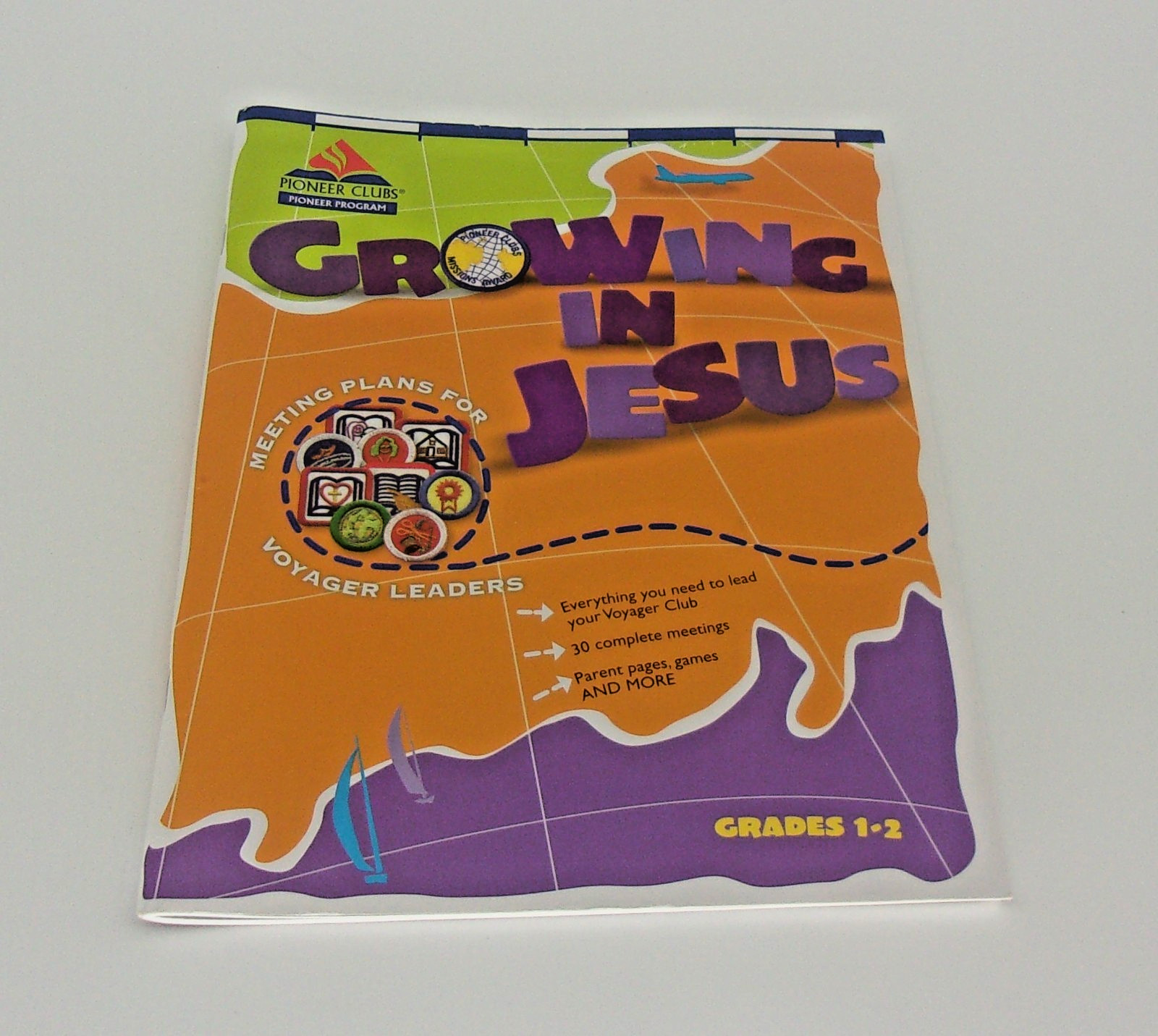 Set 2-Voyagers Handbook & Leader book, Growing In Jesus-Grades 1-2-Pioneer Clubs