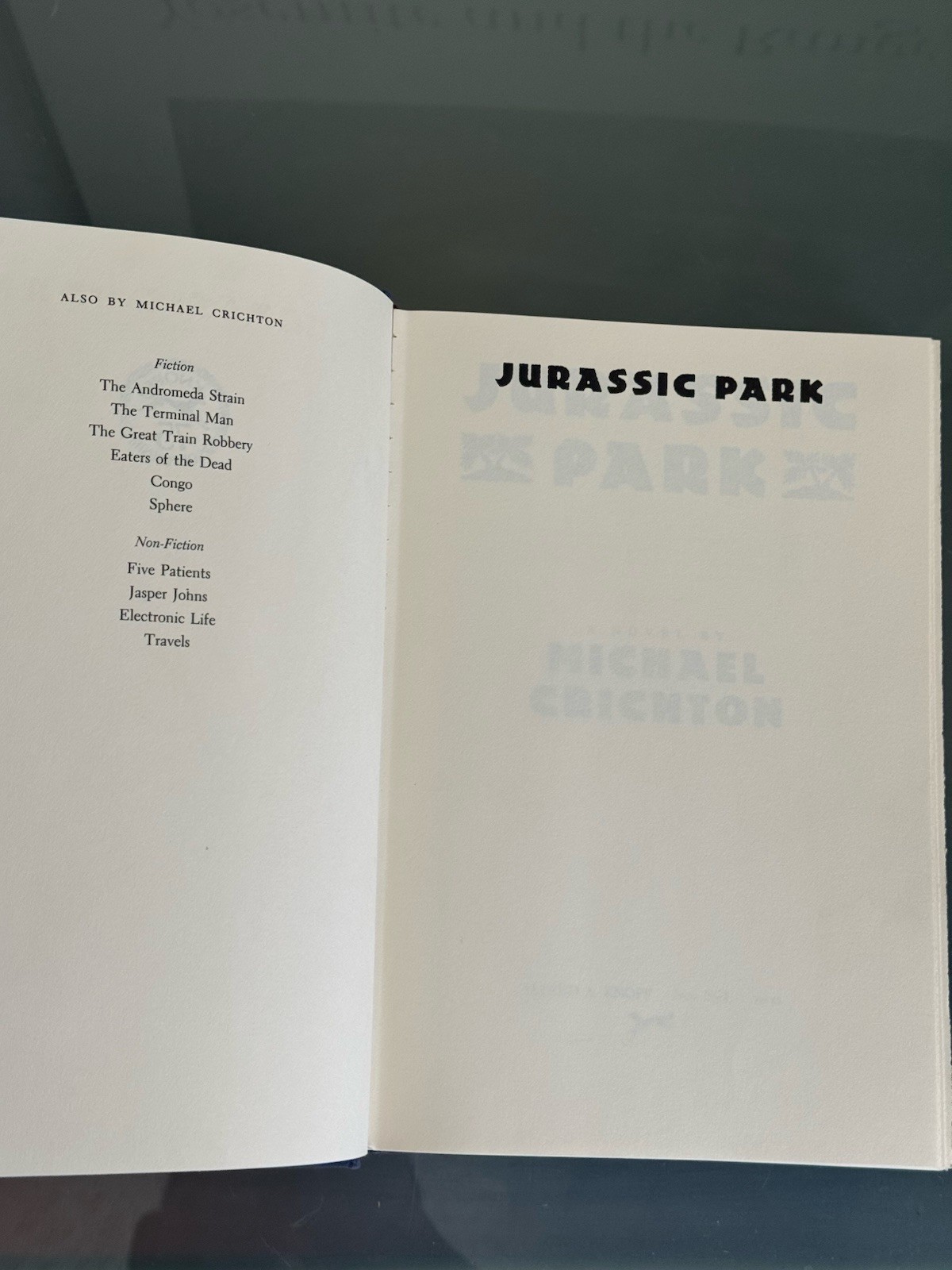 Jurassic Park – Michael Crichton (Hardcover) First Trade Edition/Print, 1st VG
