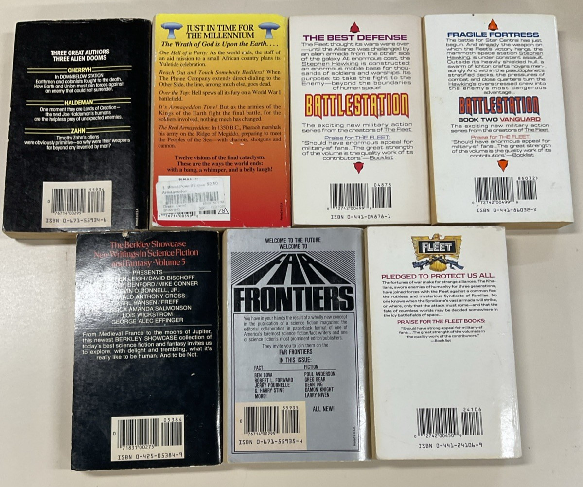 Sci Fi Anthologies PB lot of 14 Drake Pournell Kornbluth Gilman Le Guin & more