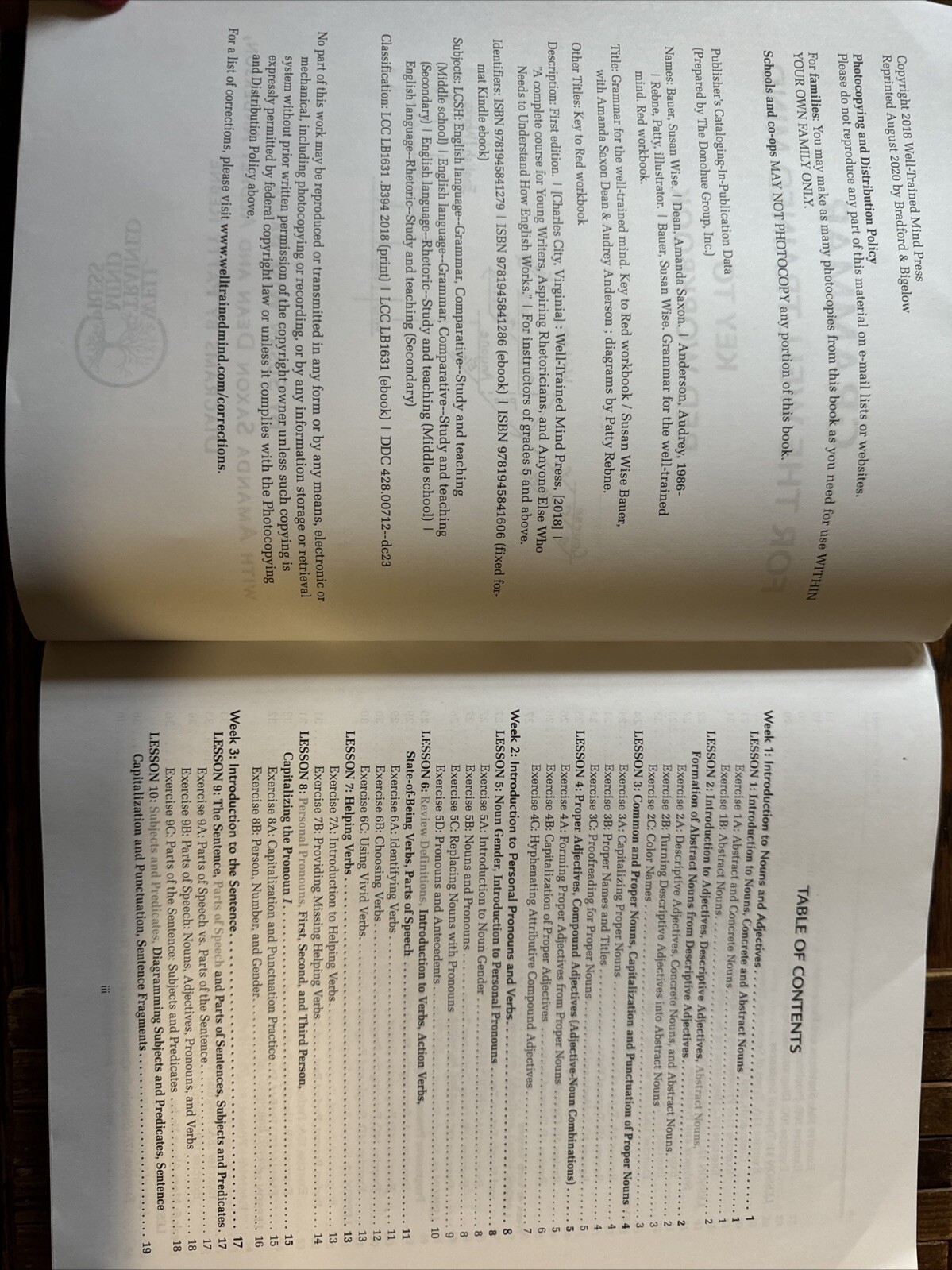 Well-Trained Mind Press Grammar for the Well-Trained Mind Red Workbook Key