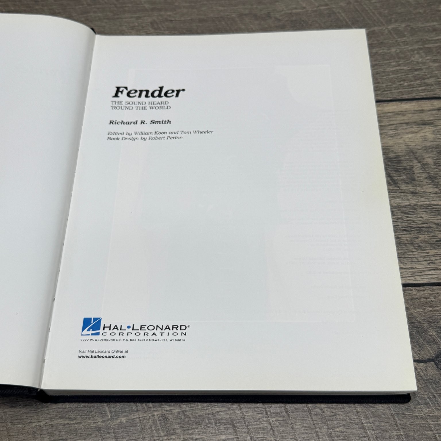 Fender The Sound Heard Round The World Richard R. Smith Hardcover – See Desc