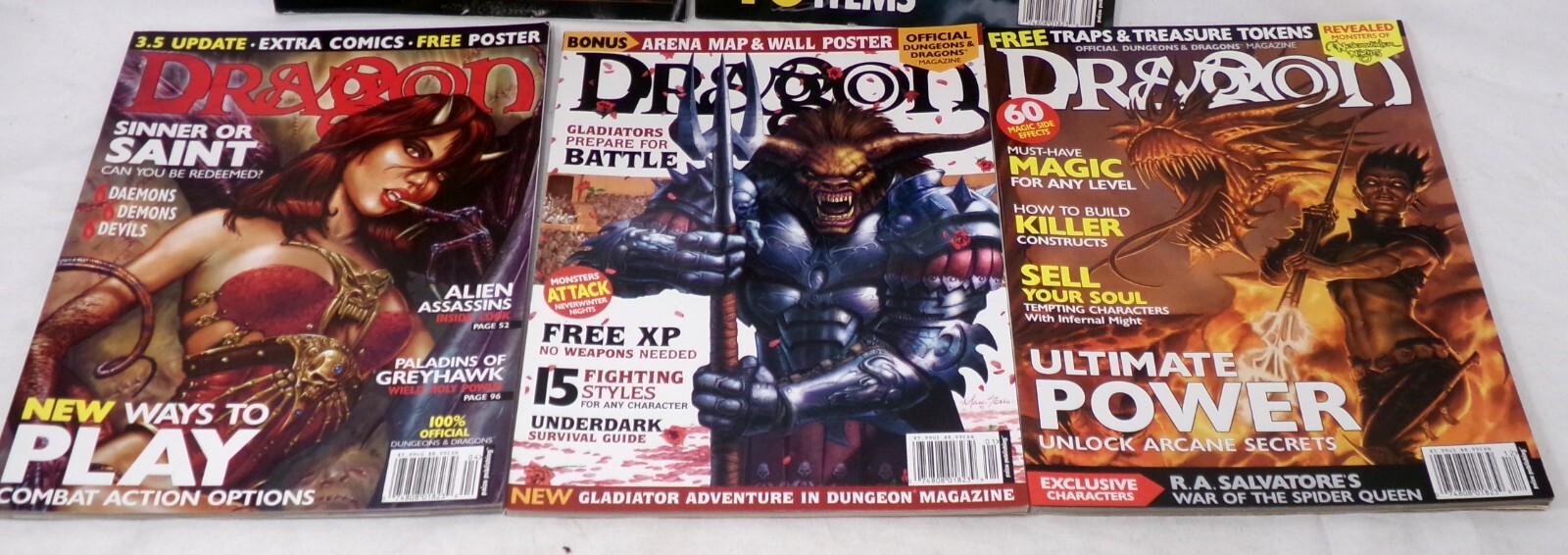 Dragon Magazine Lot of 5 Issues 2000 Annual 302 303 306 308 Wizards of the Coast