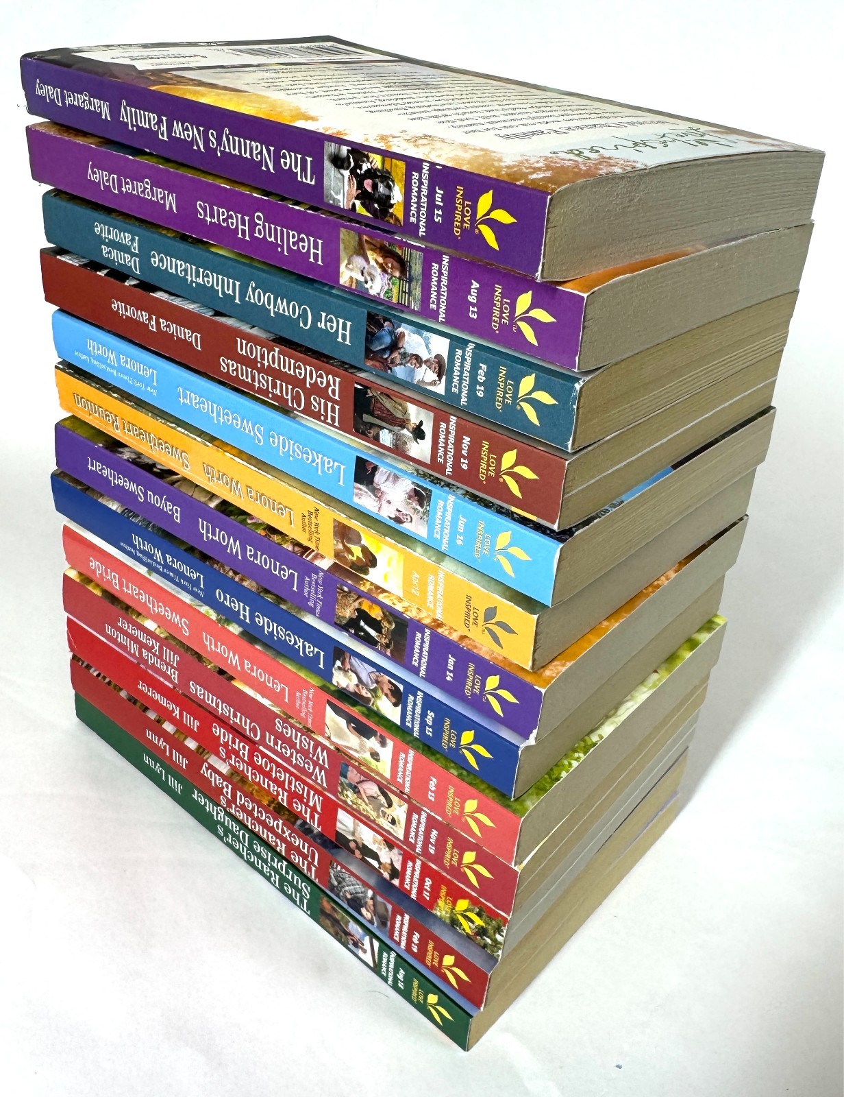 Lenora Worth Harlequin Love Inspired Paperback Faith Based Drama Lot of 13 Books