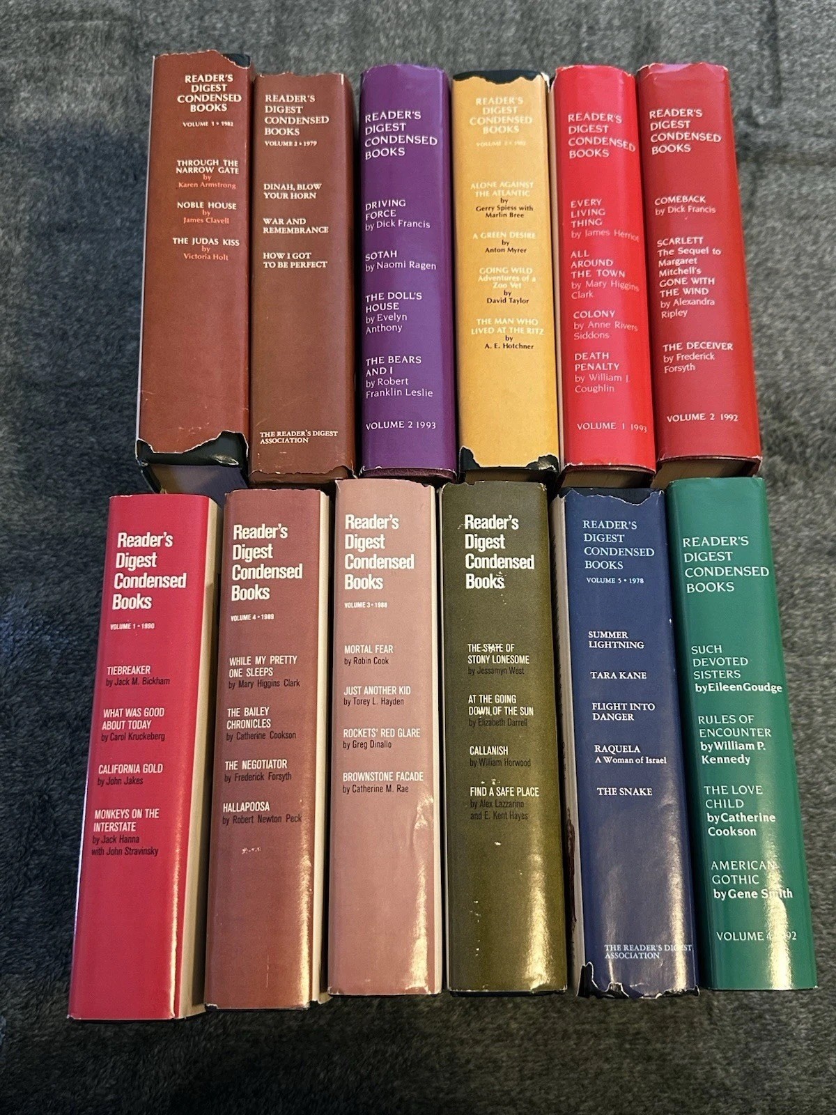 Lot Of 17 Readers Digest Condensed Books Mix Of 70s, 80s Through 90s EUC