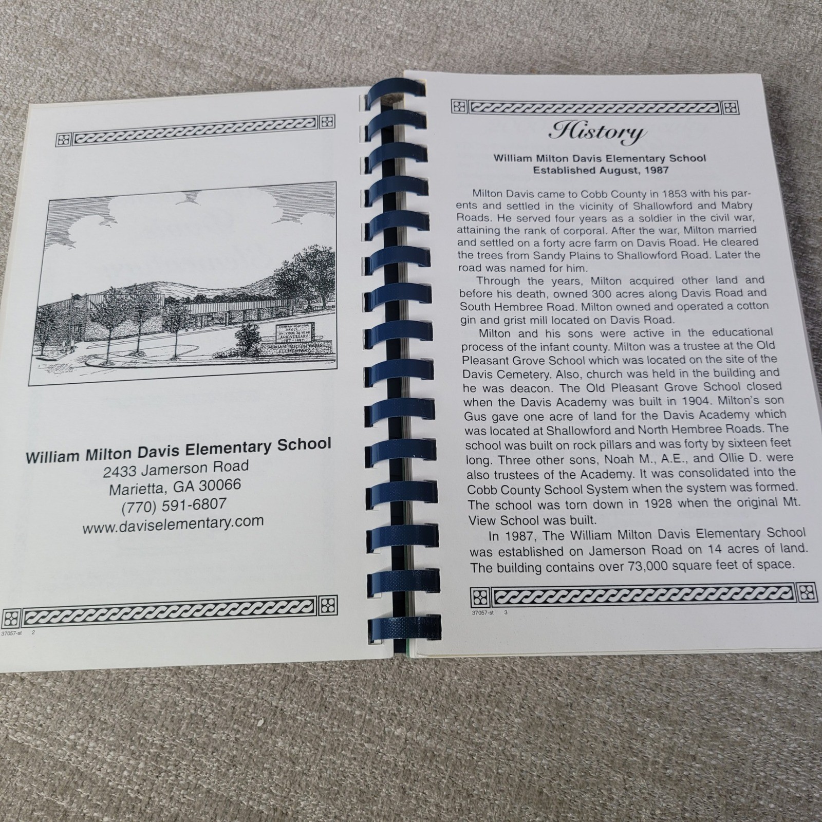 Morris Press Cookbook Davis Elementary School Recipe Marietta GA Spiral