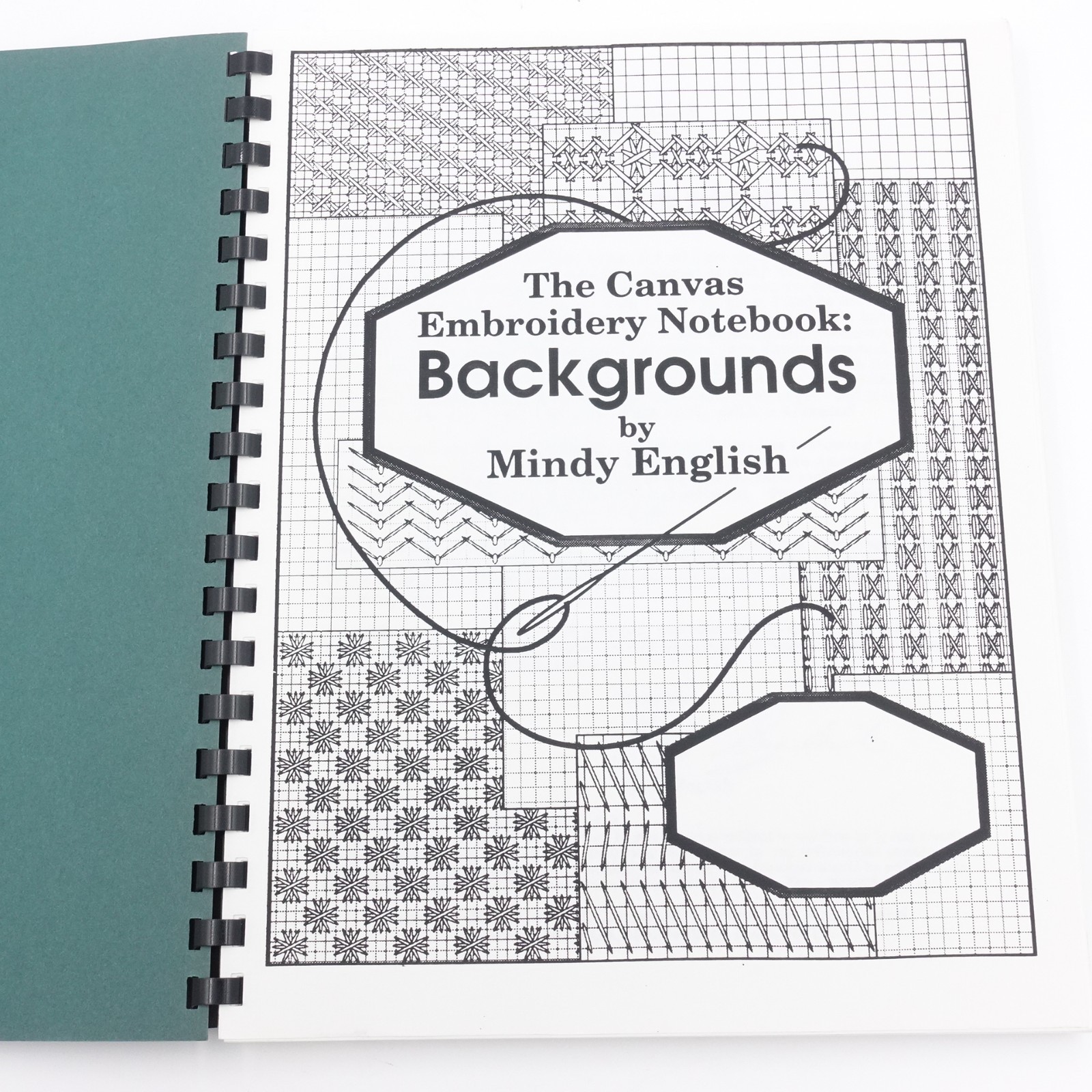 Canvas Embroidery Notebook Backgrounds Mindy English 1993 PB Plastic Spine VGUC