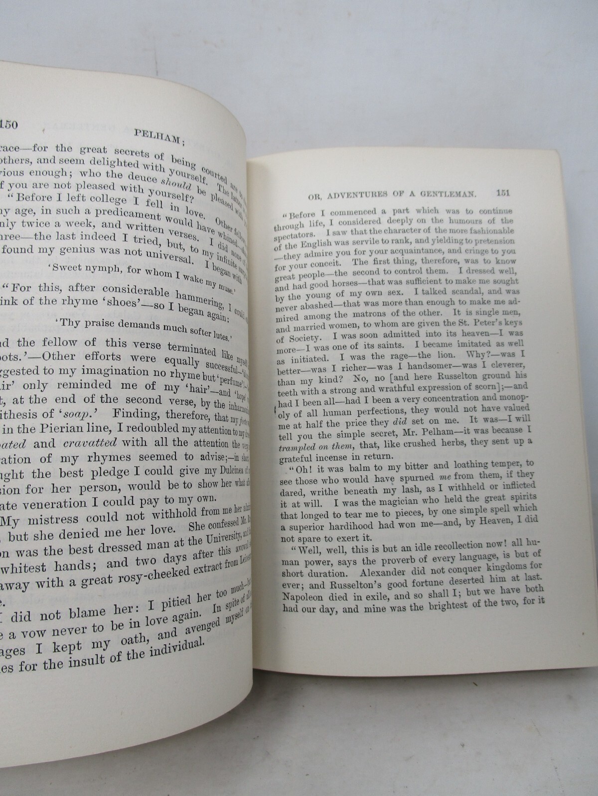 Pelham or The Adventures of a Gentleman by Edward Bulwer-Lytton