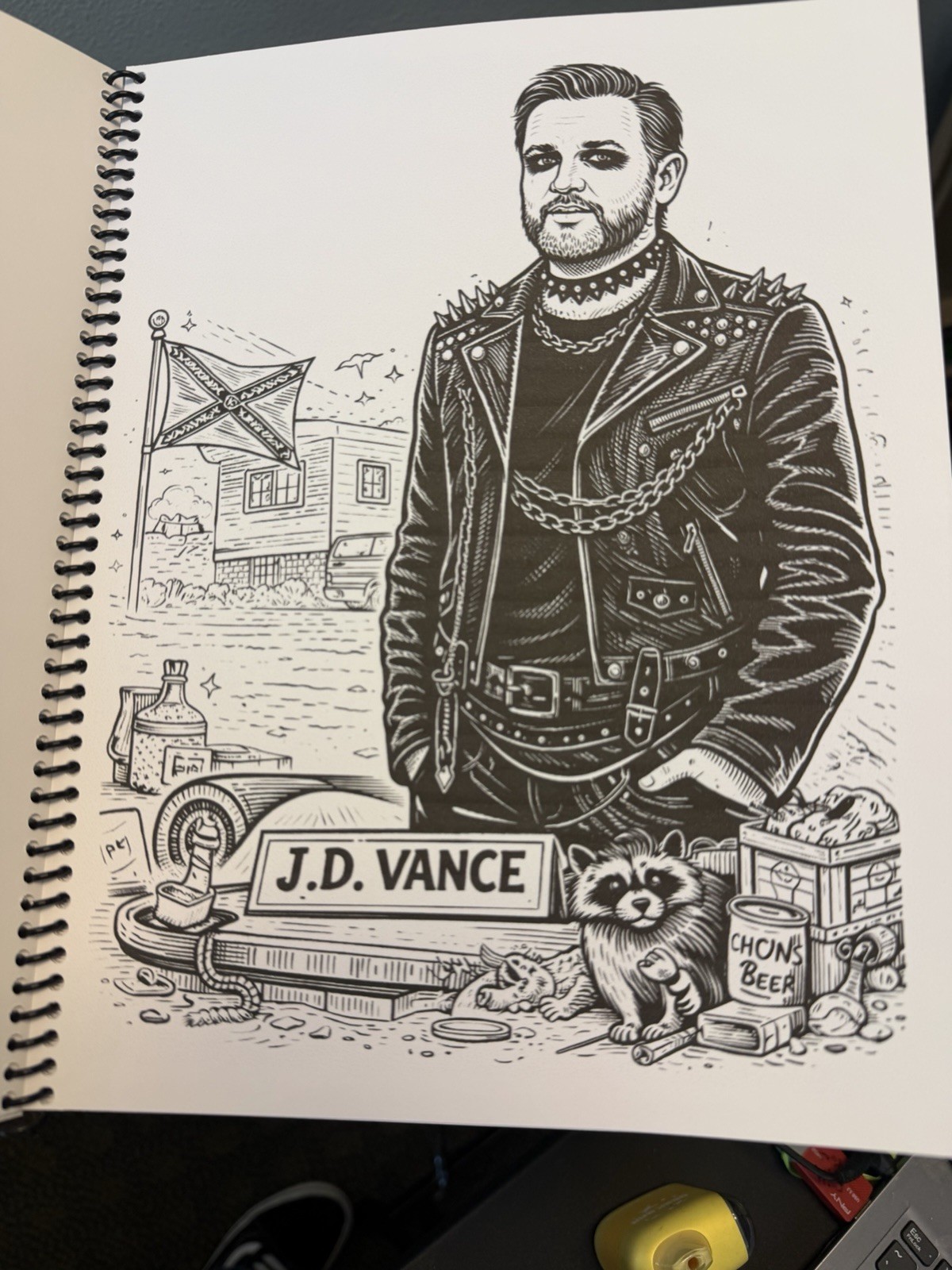 Political Adult Coloring Book And Paper dolls, Selfcare, Political Gift, Funny