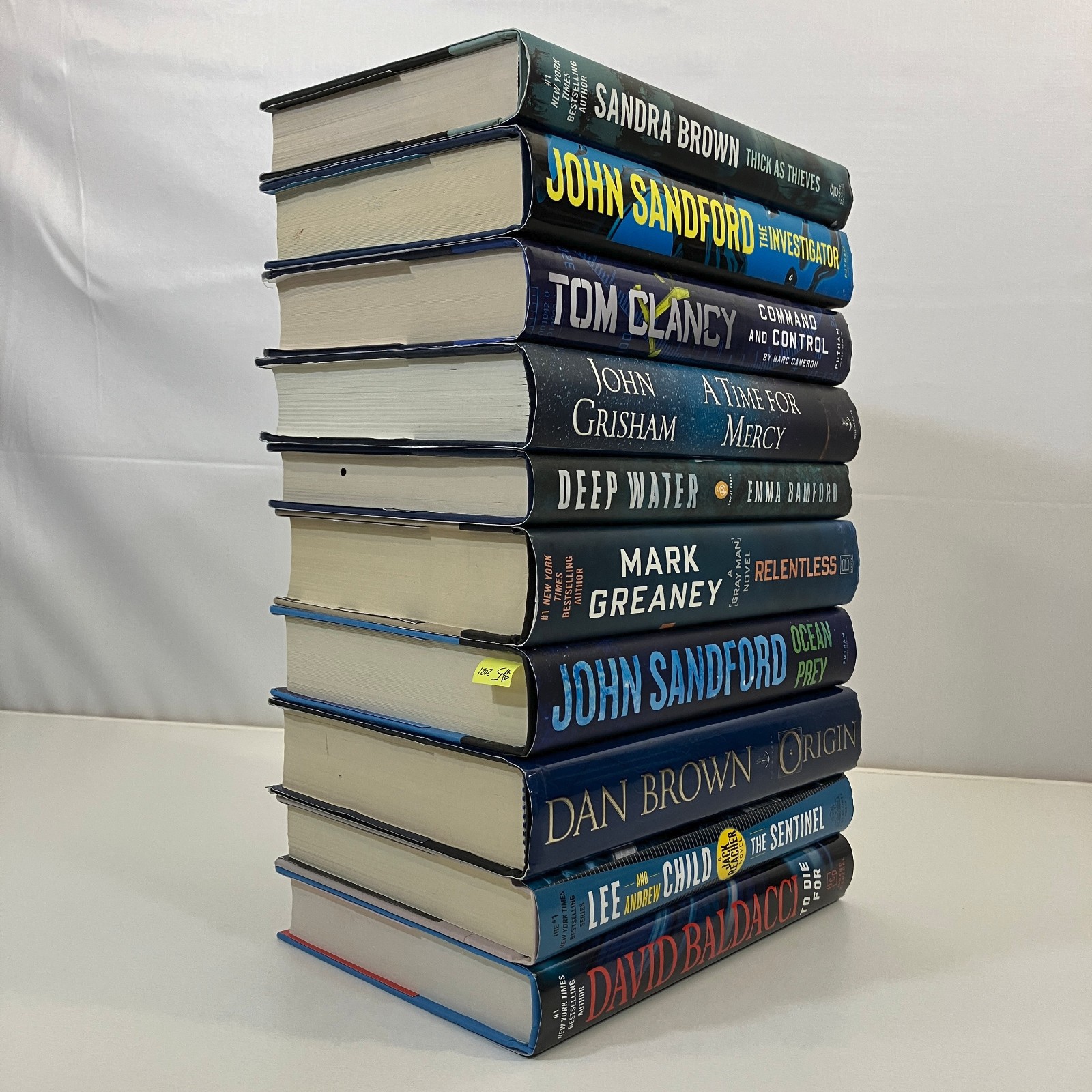 Decorator Fiction 10 Book Lot Blue Teal Mystery Thriller HCDJ Mark Greaney