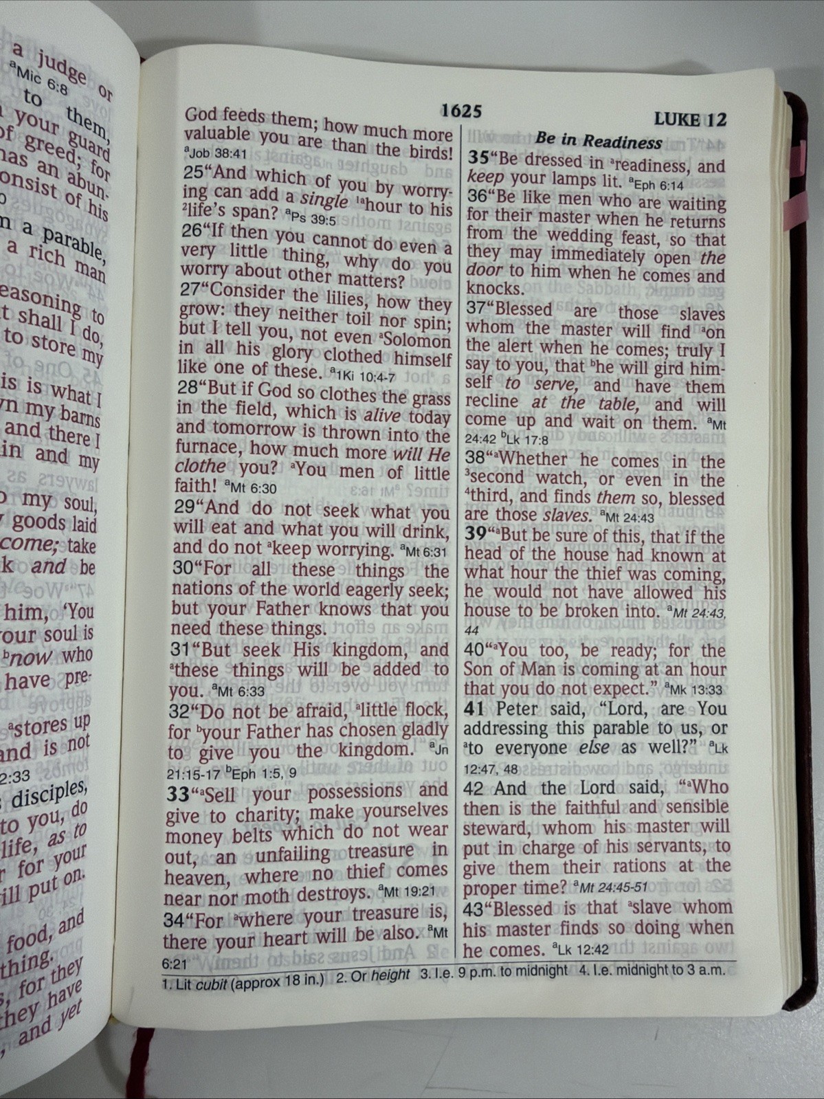 NASB Holy Bible Giant Print Burgundy Leathertex 2002 Foundation Publications