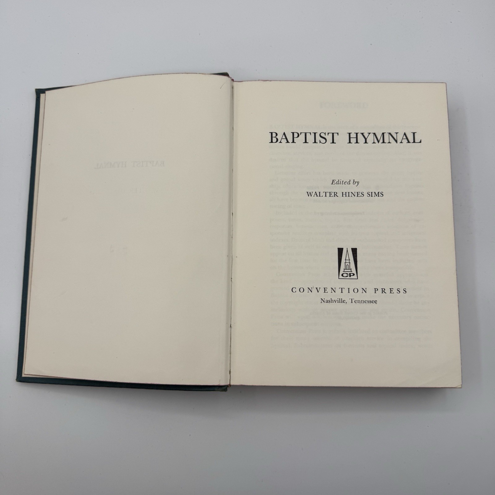 1956 Baptist Hymnal Walter Hines Sims Convention Press Vintage Hardcover