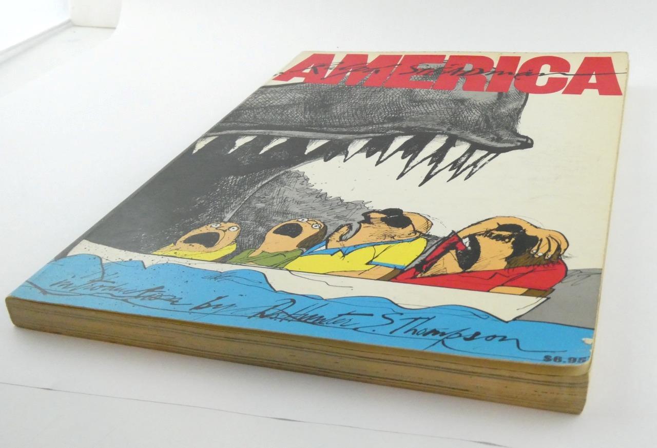 America by Ralph Steadman Paperback Book 1977 Underground Comics VGOOD CONDITION