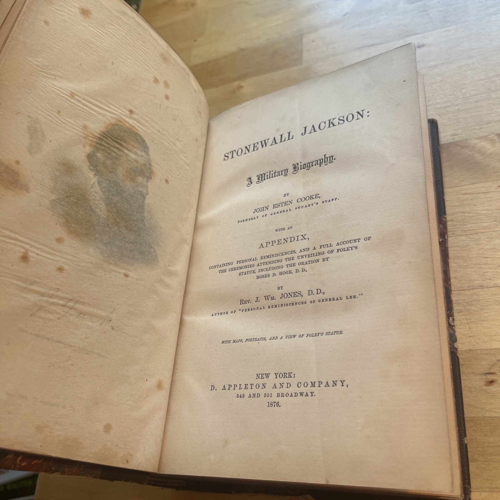Stonewall Jackson: A Military Biography. John Cooke. 1876 D Appleton Printing
