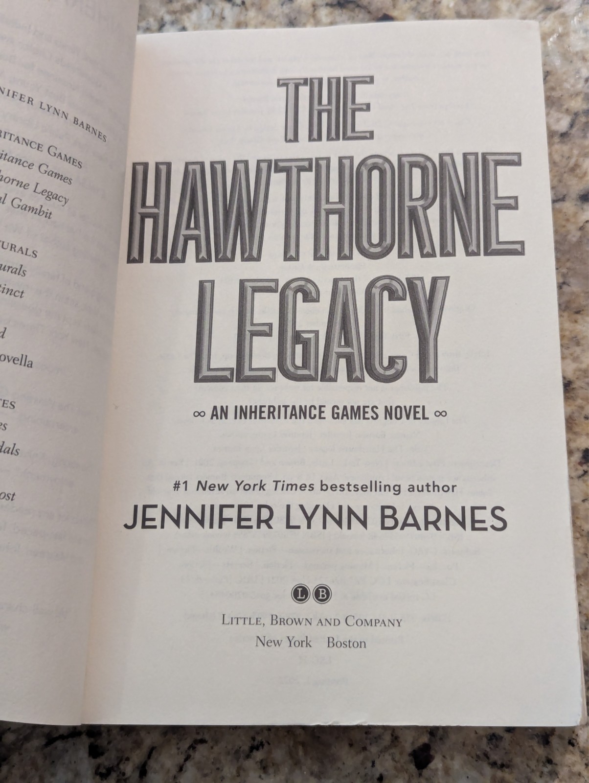 The Hawthorne Legacy (The Inheritance Games, 2) – Paperback – GOOD