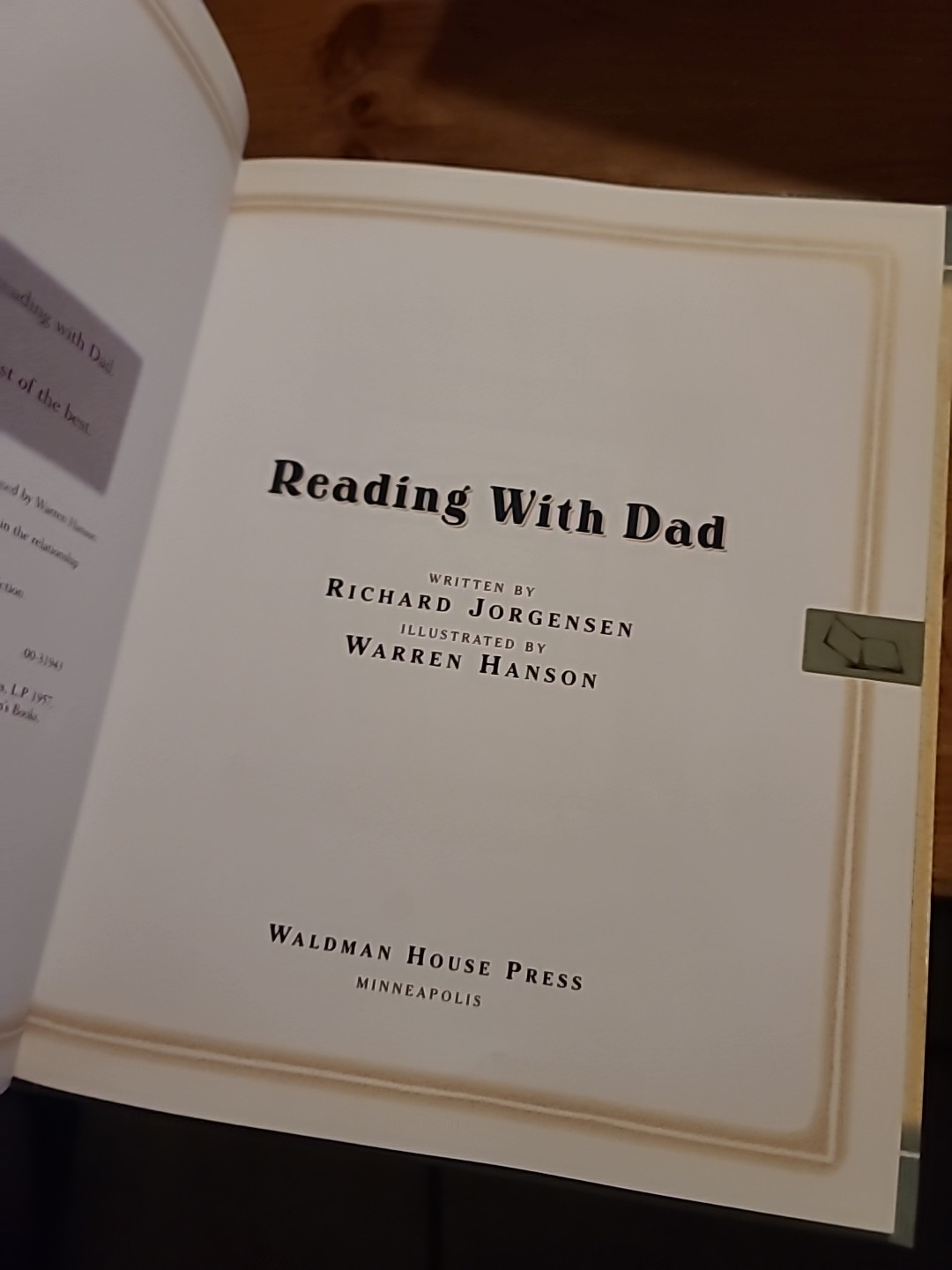 Reading with Dad – Hardcover By Jorgensen, Dick – VERY GOOD