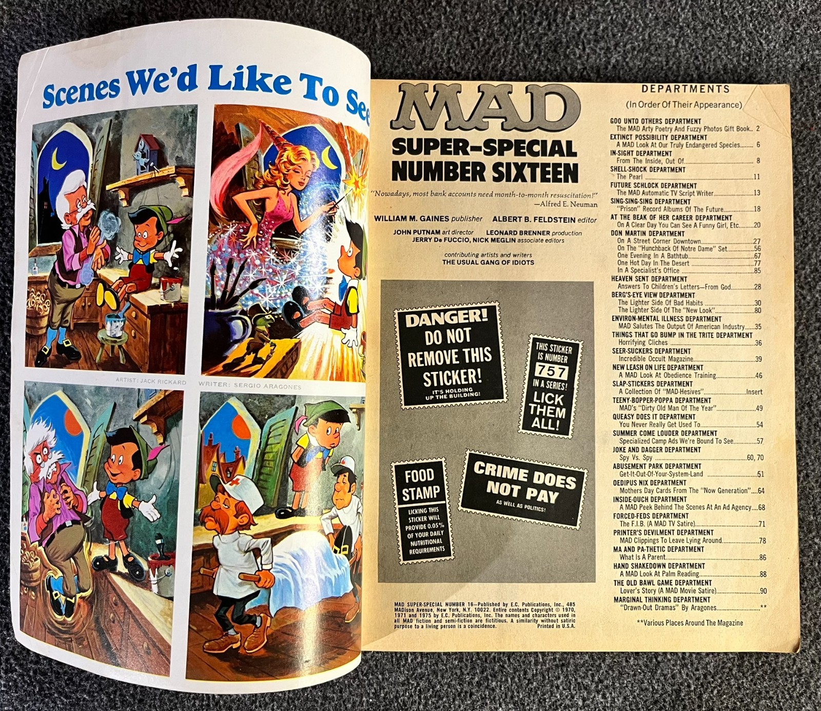 VINTAGE MAD Magazine Super Special Lot 4 Issues 11 16 18 20 Grade VGFN NO INSERT