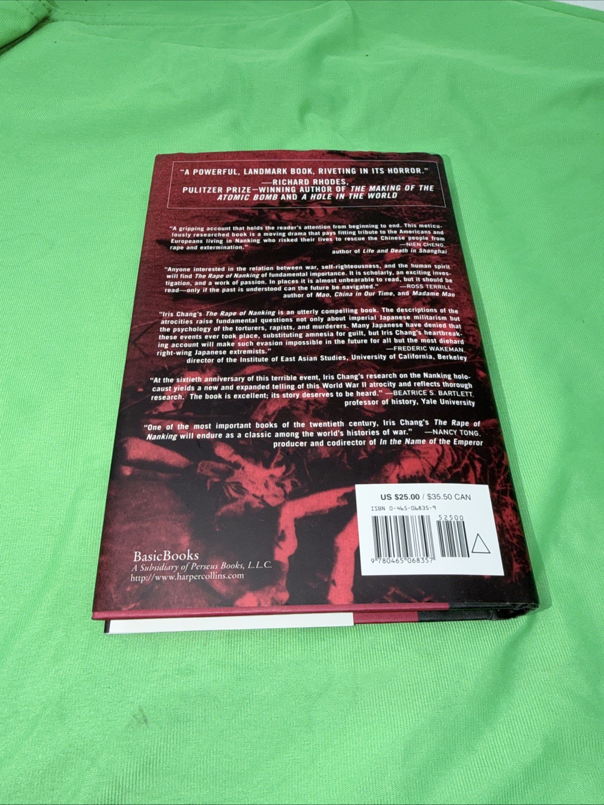 The Rape of Nanking – Iris Chang (Hardcover) First Edition / 14th Printing, WWII