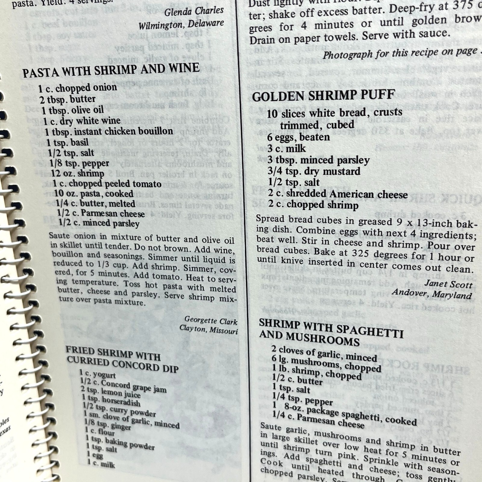 Potpourri Of Poultry and Seafood Favorites Cookbook