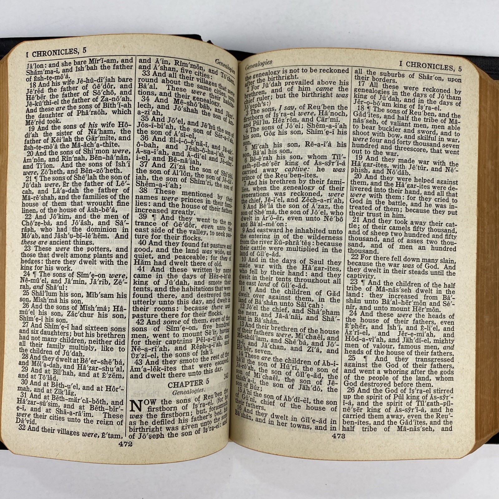 The Holy Bible King James Version Self-Pronouncing 1940s National Bible Press
