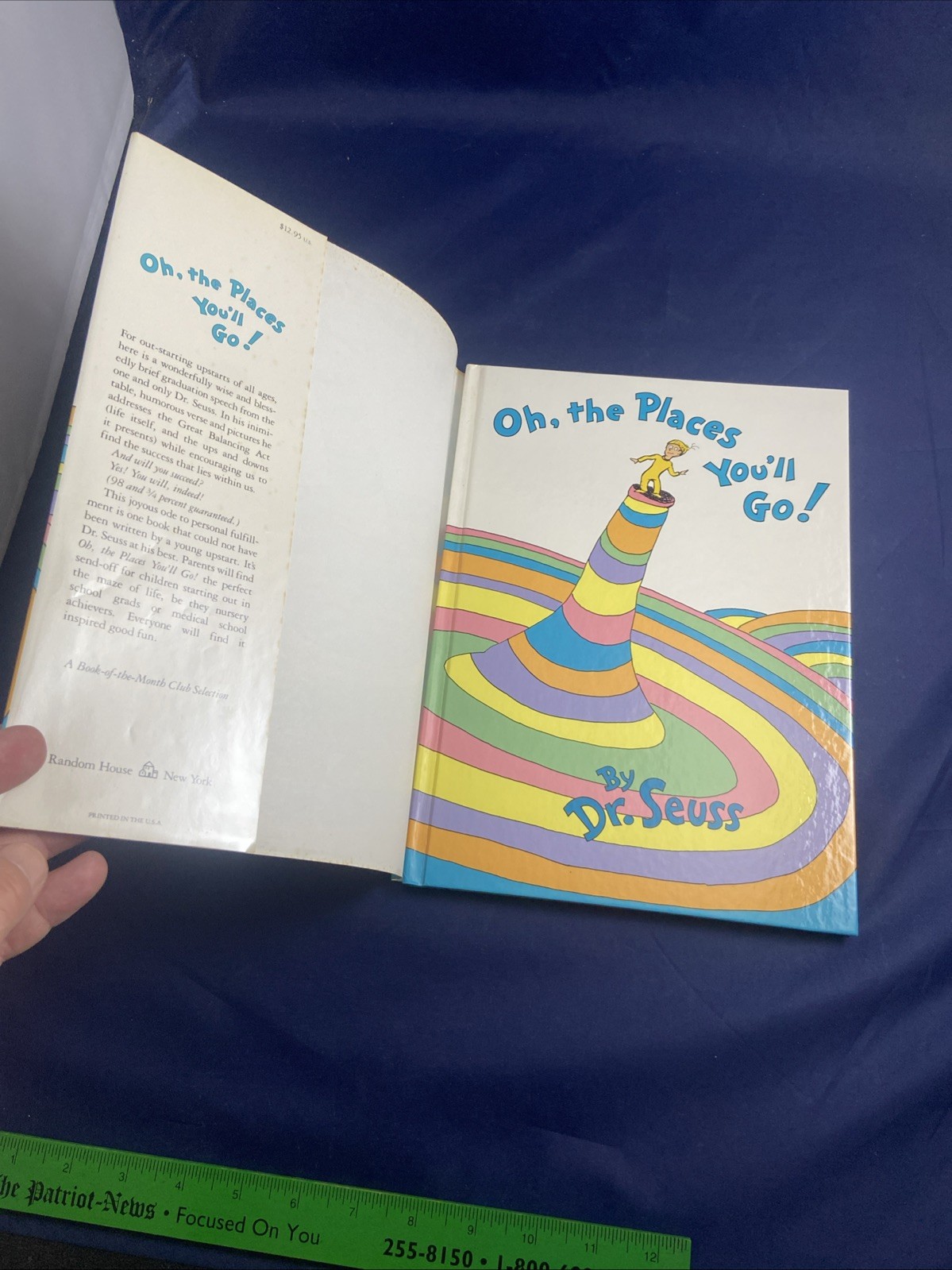 OH, THE PLACES YOU’LL GO! Dr. Seuss Suess 1990 HC/DJ 1st Edition 1st Printing!