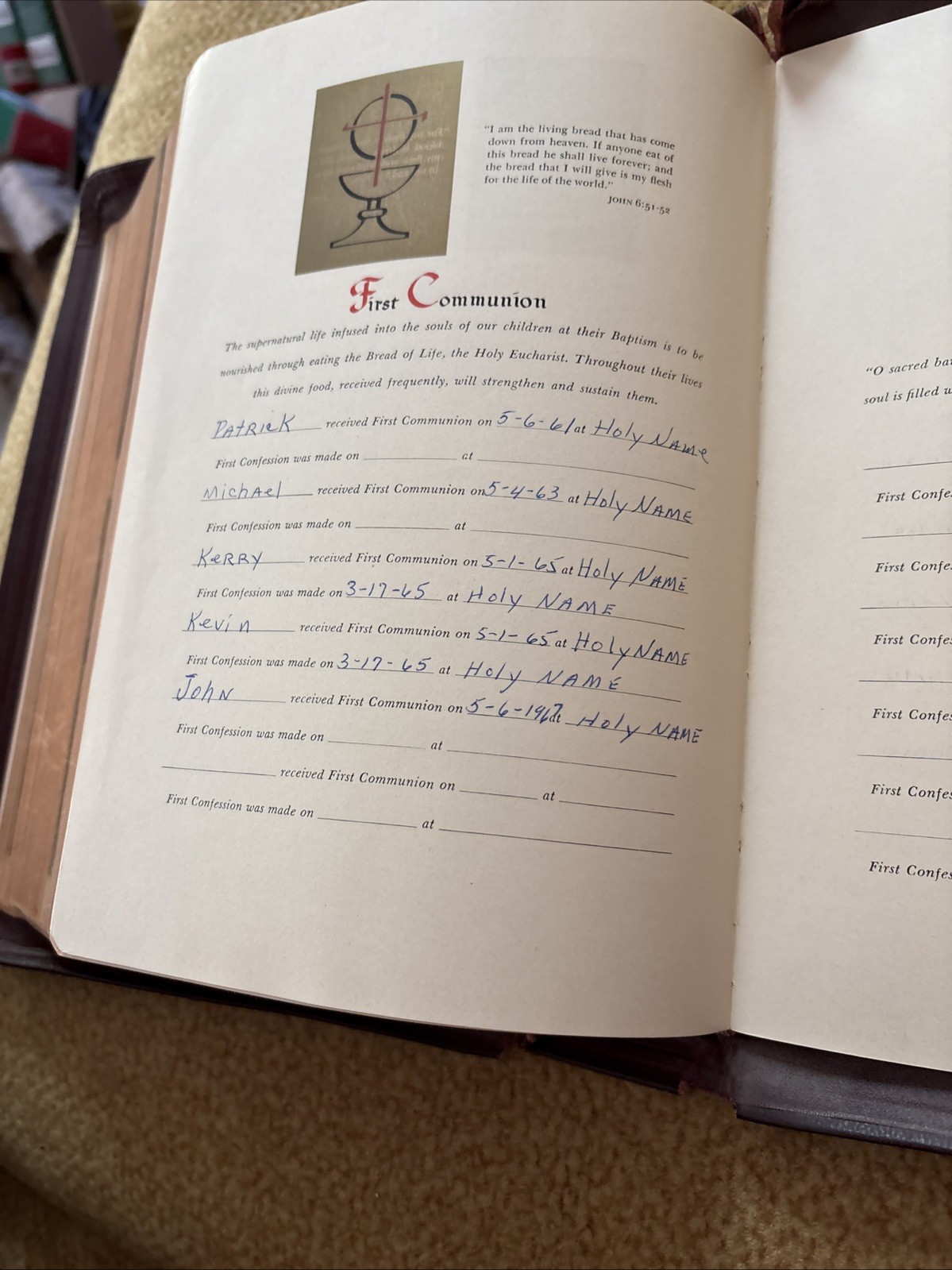 The Catholic Press Holy Family Edition of the Holy Bible 1950 Printed USA – EUC