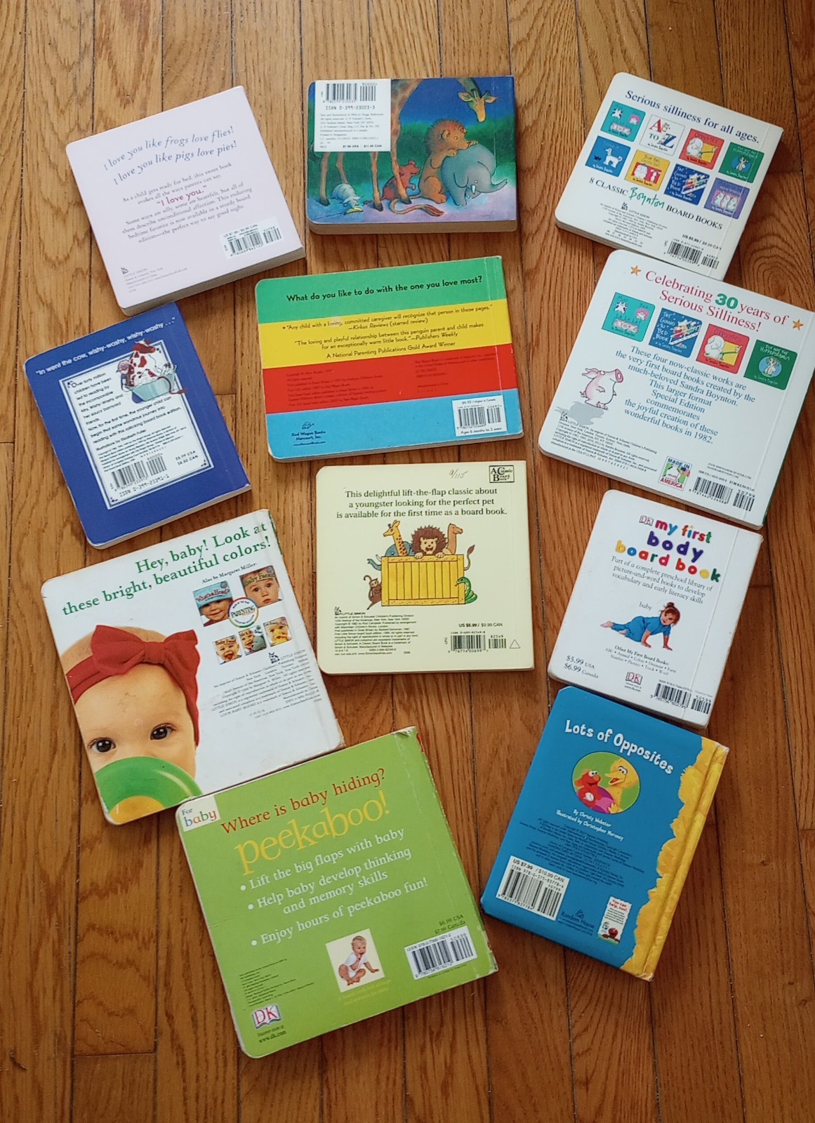 Baby Board Books Lot of 11 from 1990s to 2000s with Pop Ups & Touch & Feel