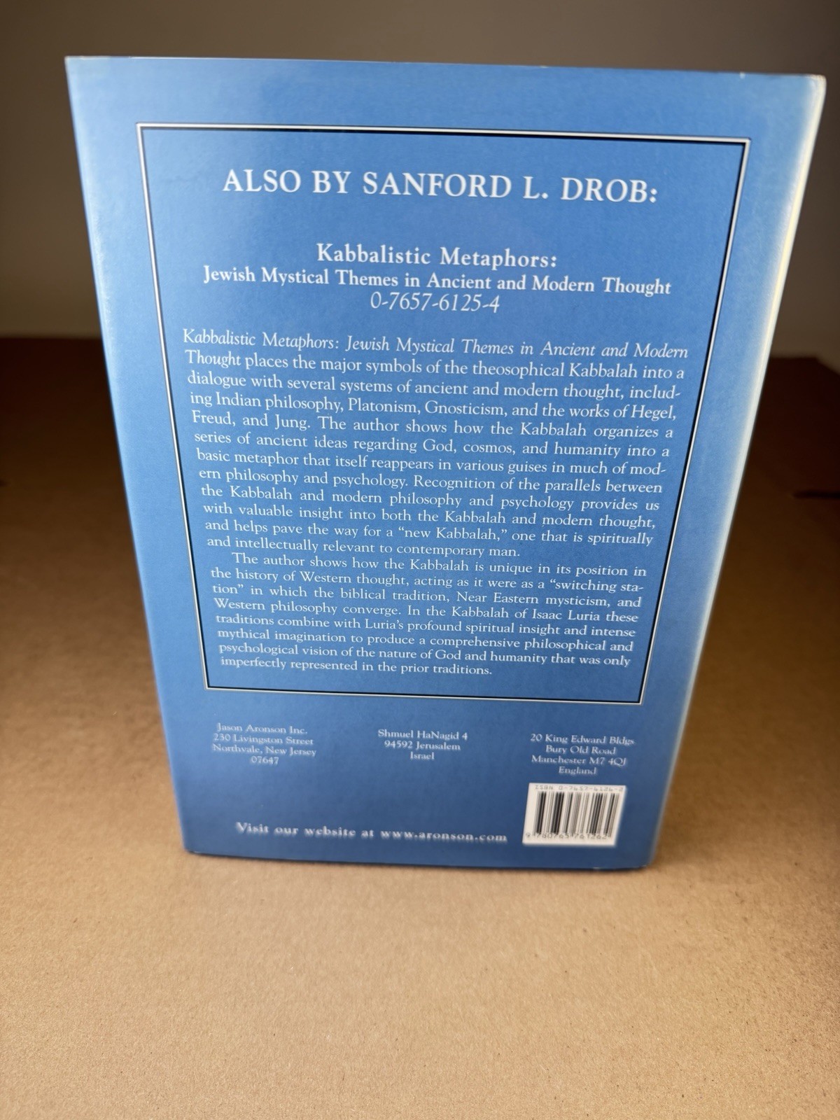 Symbols of the Kabbalah HC DJ Sanford L Drob 2000 Philosophical Perspectives