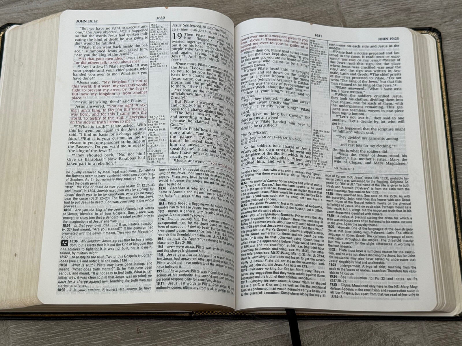 ✝️ The NIV Study Bible 1995 Zondervan Black Genuine Leather
