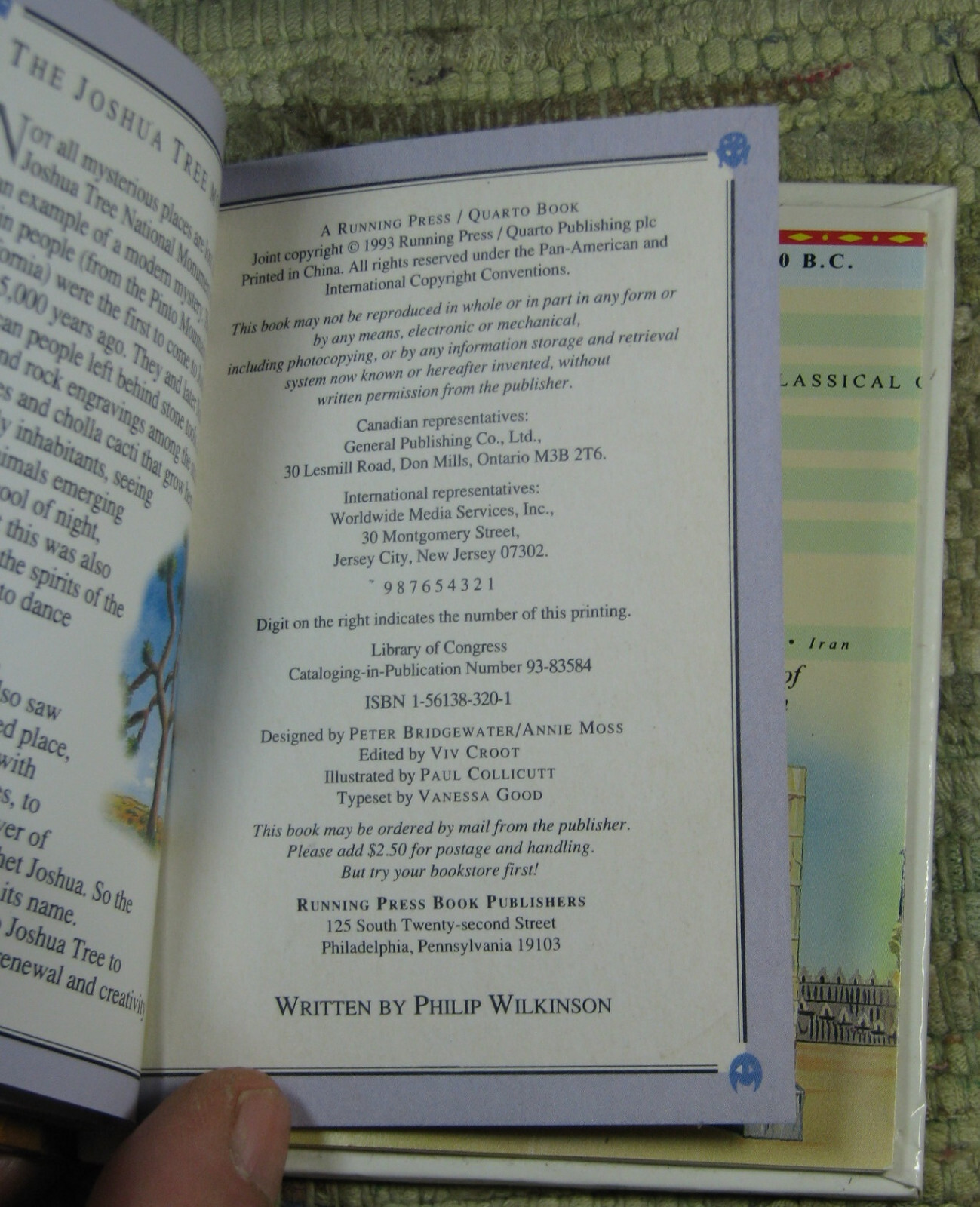 The Unfolding World MYSTERIOUS PLACES 1993 First Edition Mini Hardcover Foldout