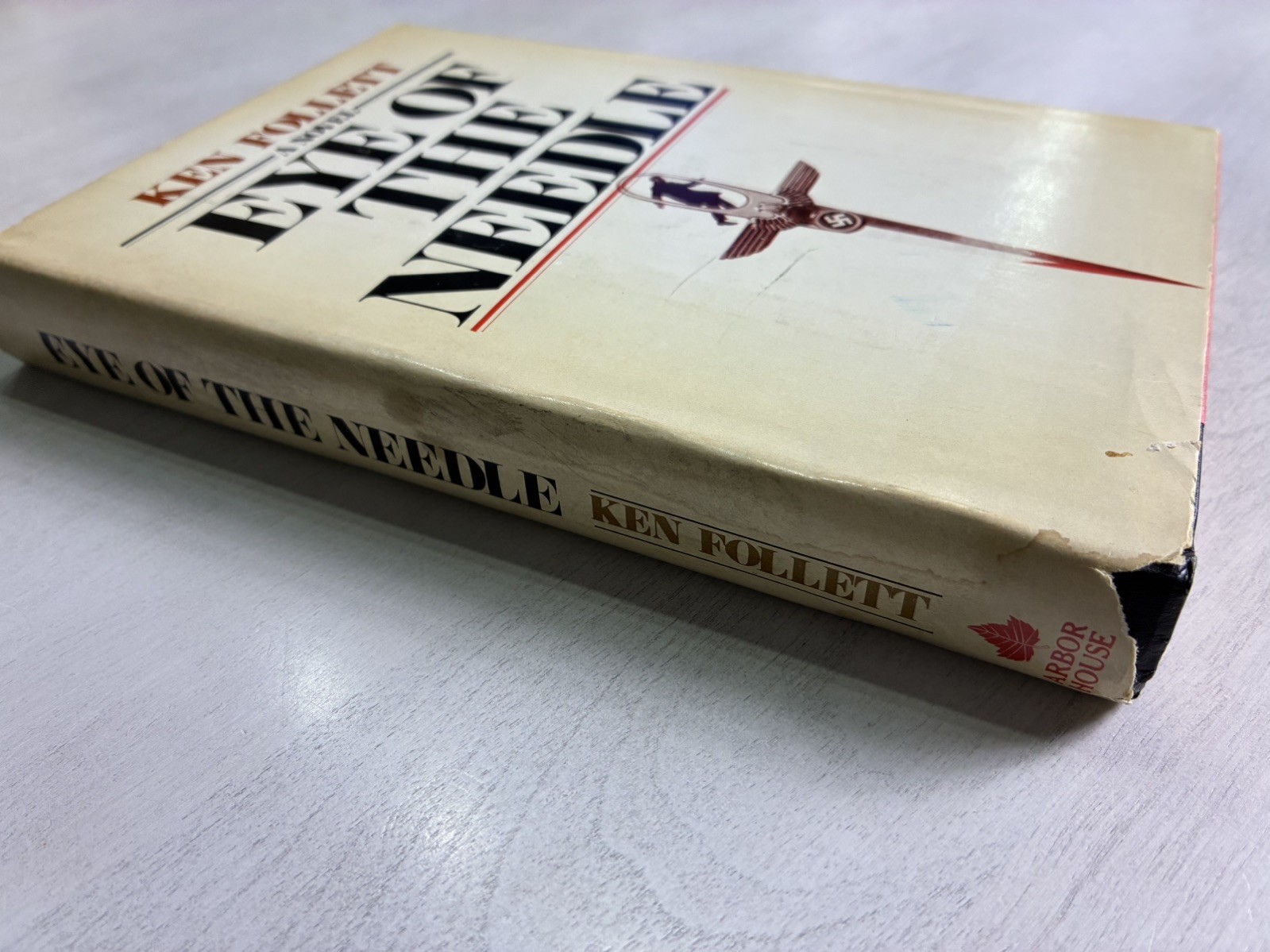 Eye of the Needle (1978) Ken Follett – G++ BCE HC/DJ Spy Thriller – Arbor House