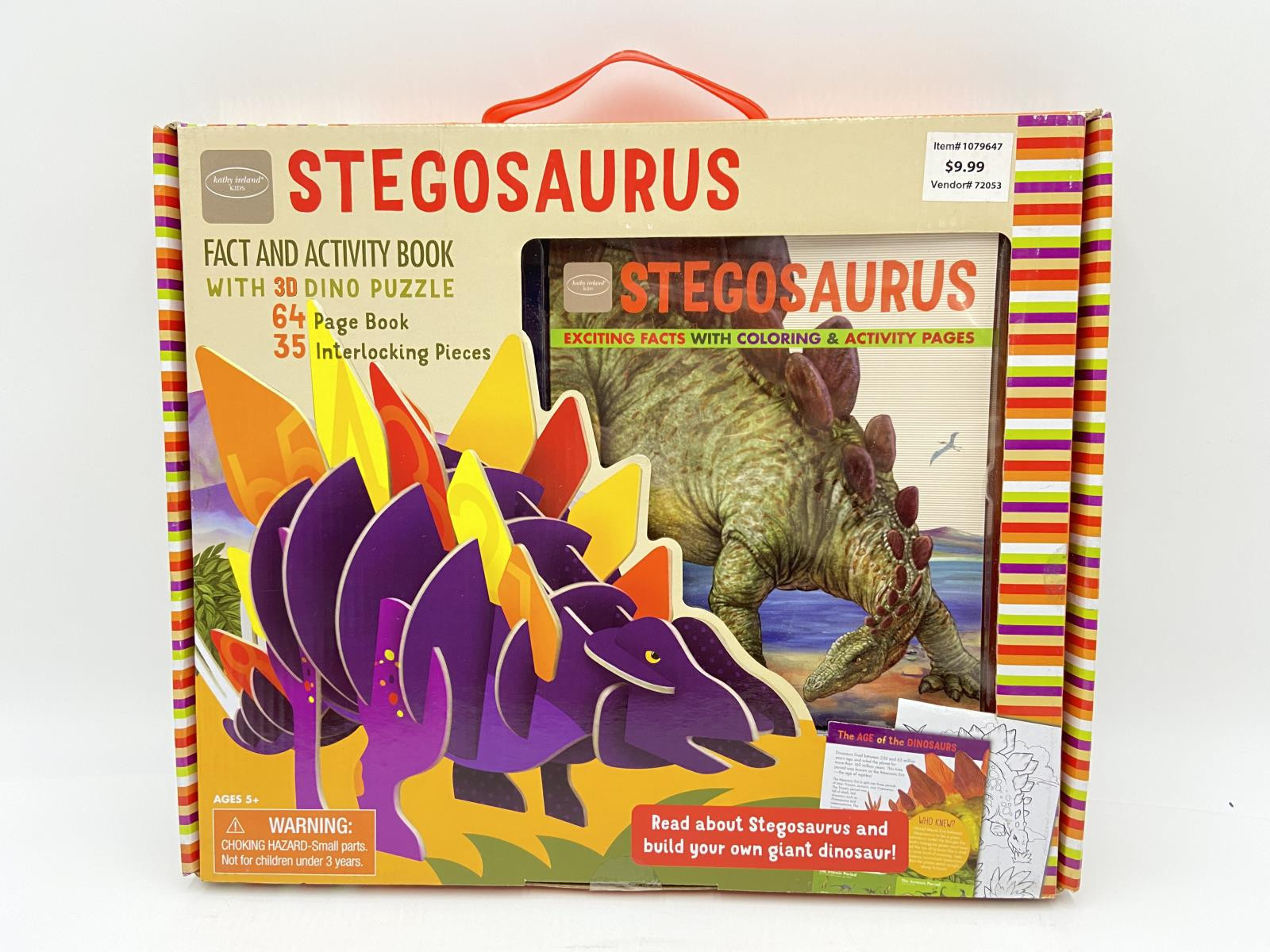 Stegosaurus Fact And Activity Coloring Book w/3D Dino Puzzle
