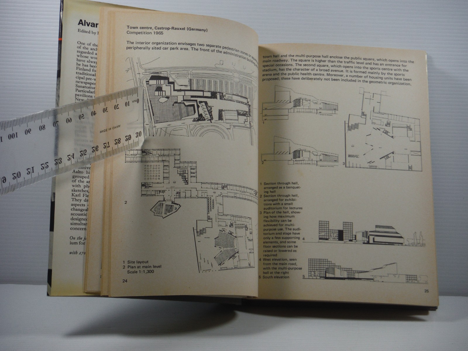 Alvar Aalto by Karl Fleig architecture 270 photographs 252 plans 1975 HC DJ book