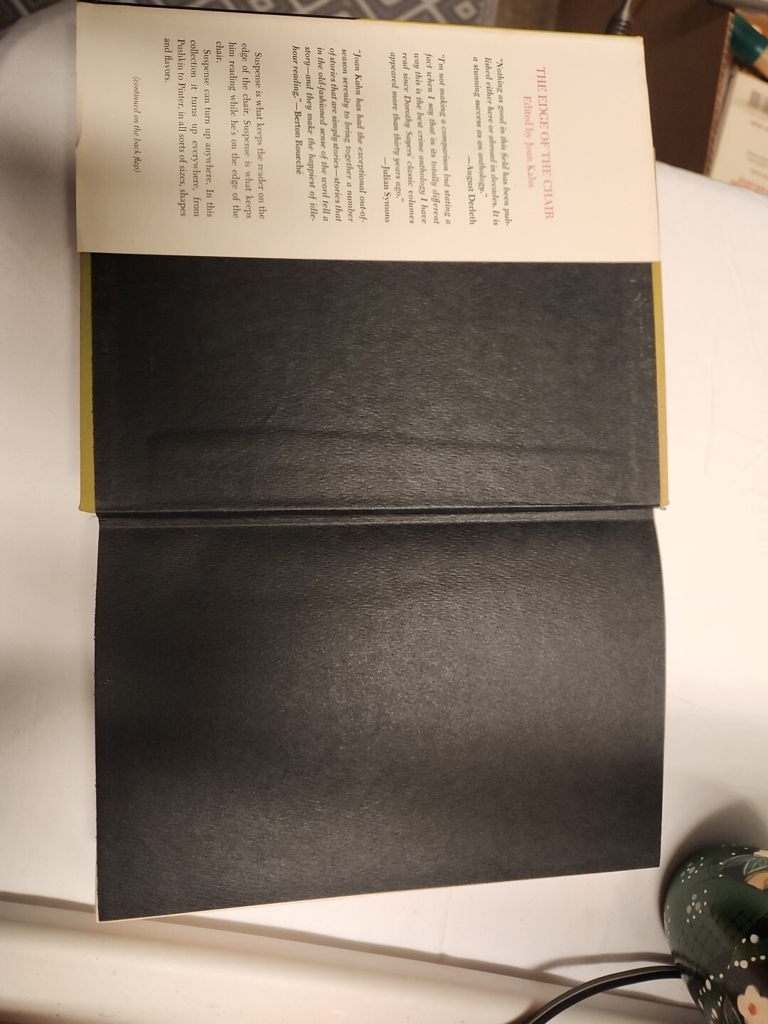 The Edge Of the Chair Joan Kahn editor Harper & Row 1st Ed HC w/DJ 1967 Suspense