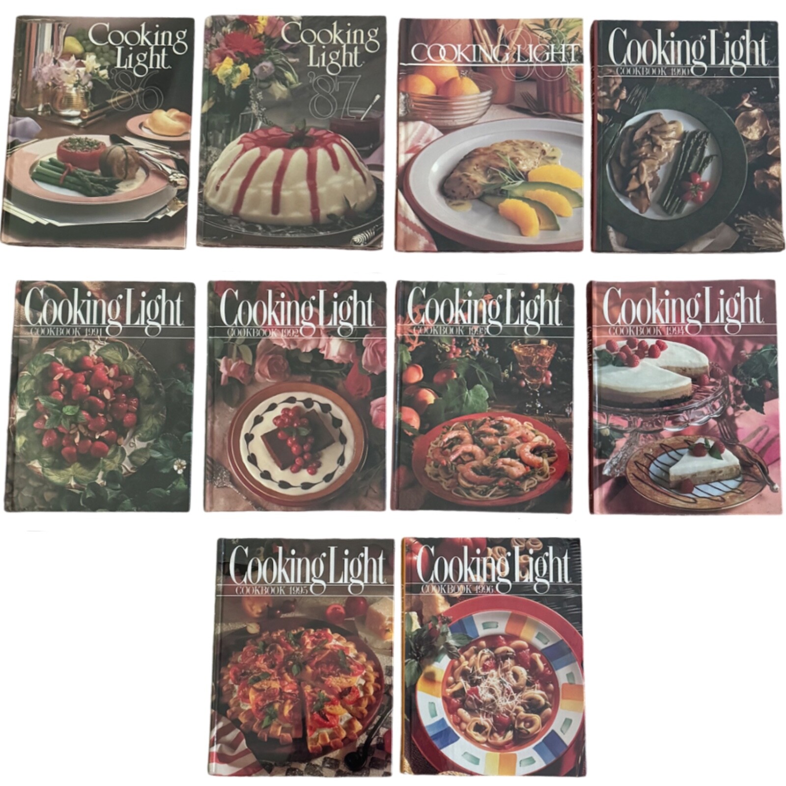 NEW Cooking Light HC Cookbooks 1986 thru 1996 Vintage, RARE & SEALED‼️