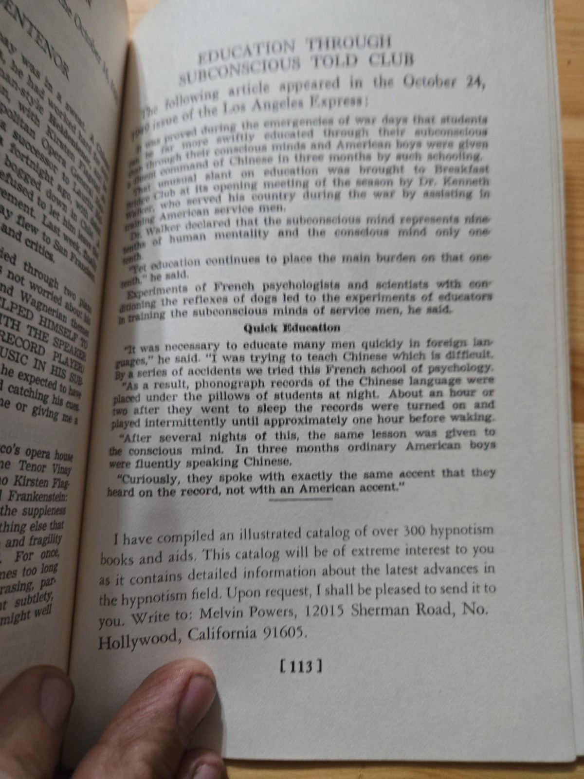 Lot of 2~Hypnotism Revealed and Advanced Techniques of Hypnosis by Melvin Powers
