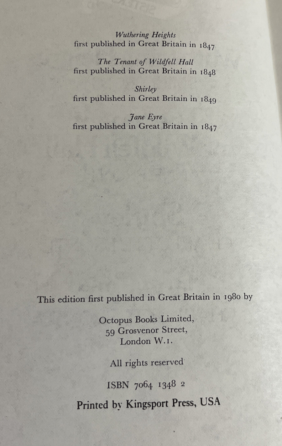 The Brontë Sisters 4 Novels Complete & Unabridged In 1 Book 1980 Dust Jacket