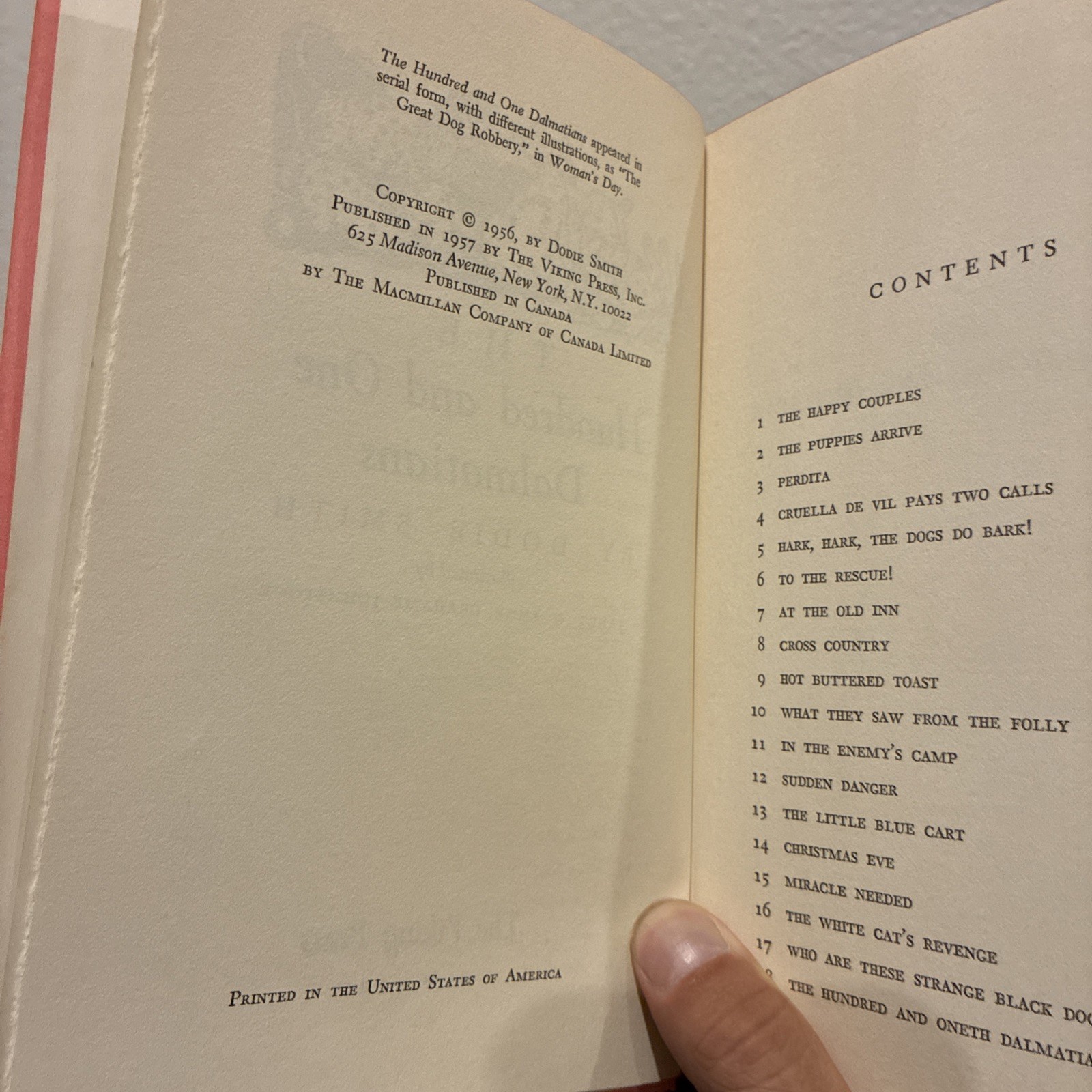 The Hundred and One Dalmatians – Dodie Smith – 1957 Book Club Edition – HCDJ