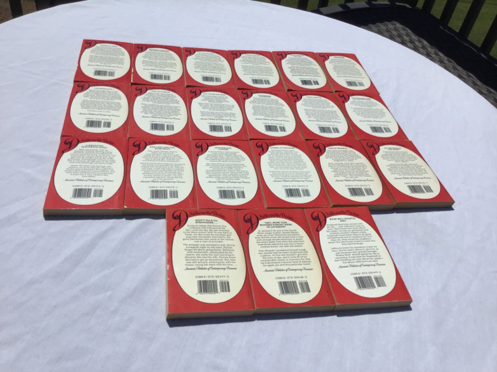 Silhouette Desire Paperbacks 1988 Lot of 42 Vintage #404-406,410-429 & 431-449