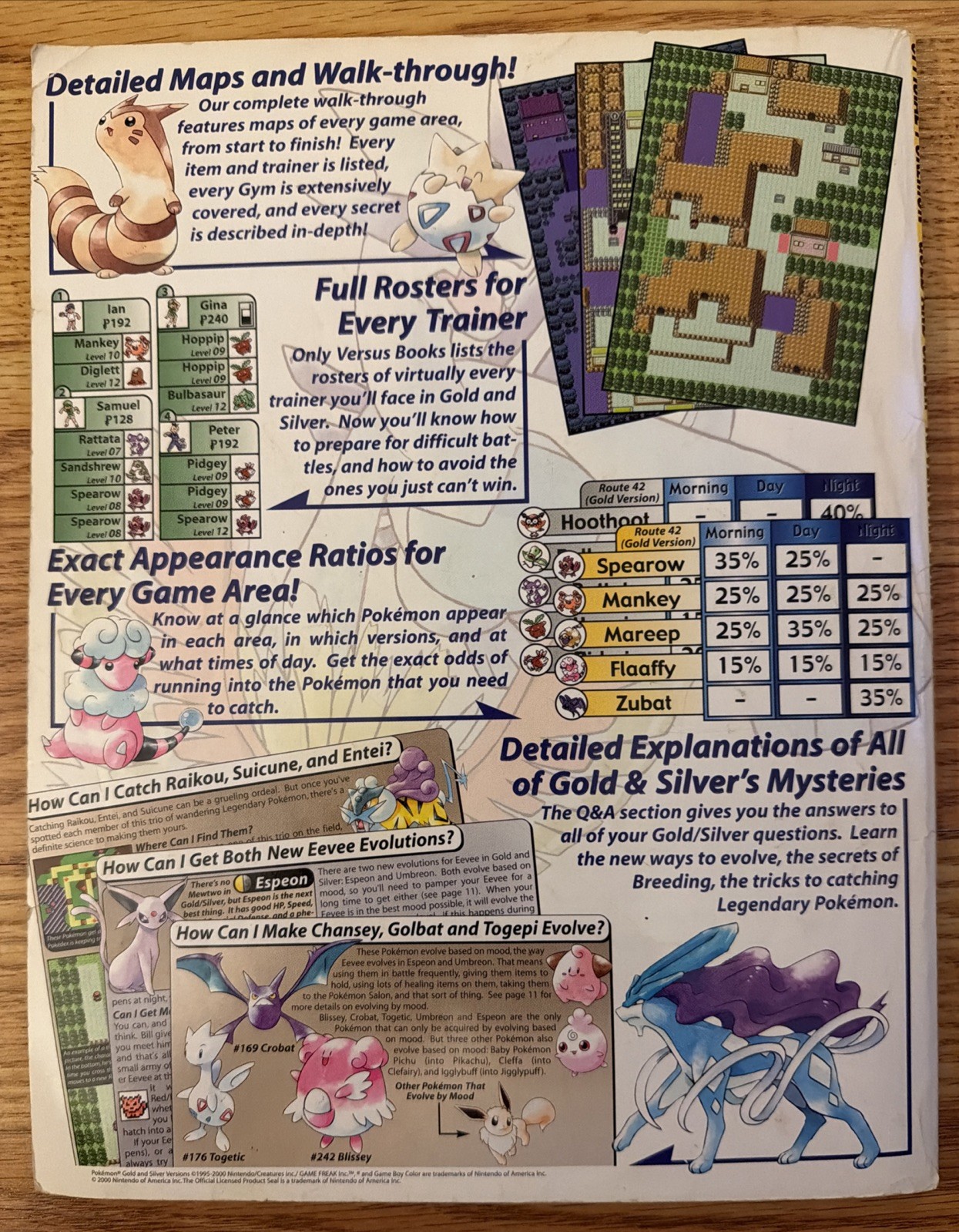 Pokemon Gold & Silver Versus Adventure Strategy Guide No Poster