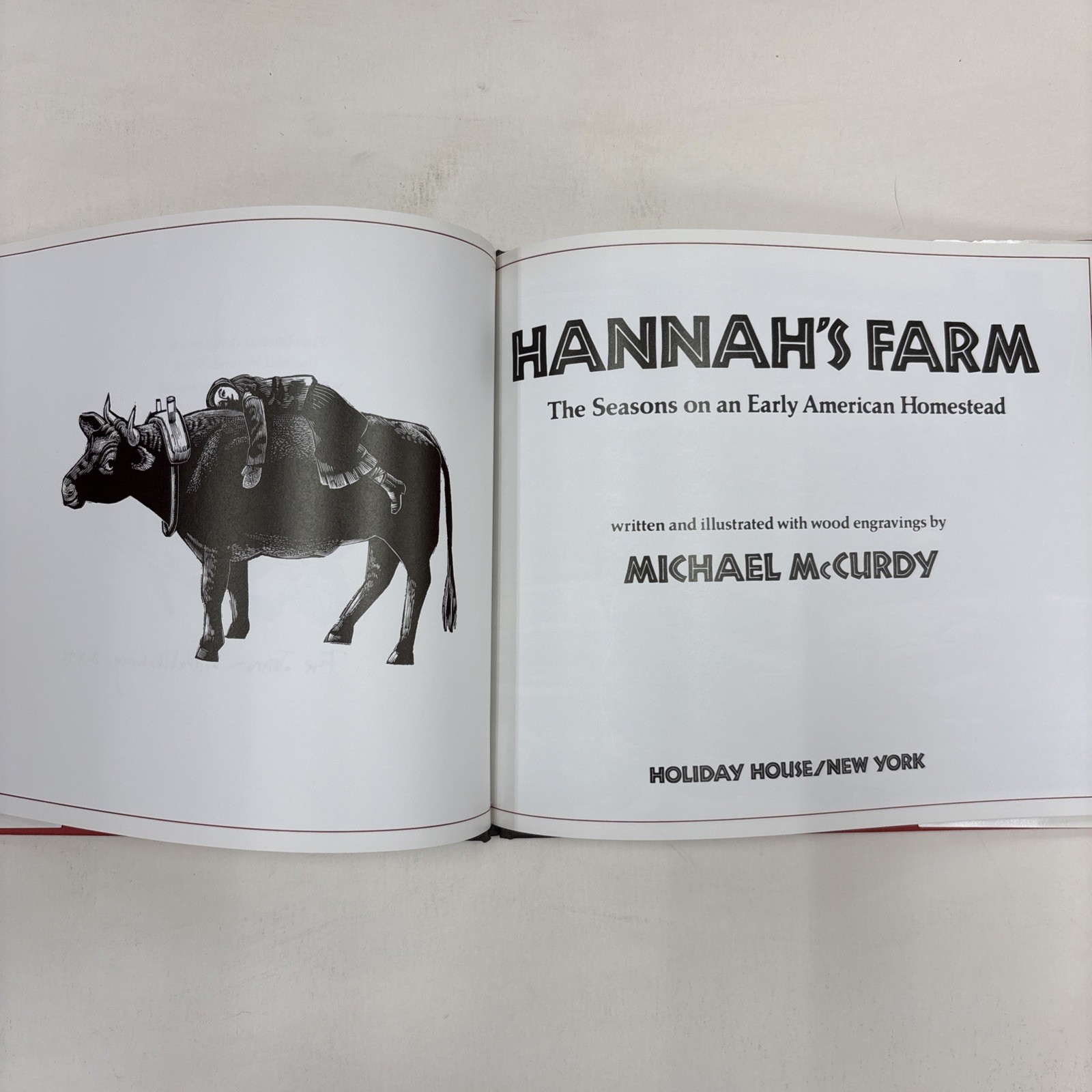 Hannah’s Farm by Michael McCurdy SIGNED First Edition (1988 Hardcover)