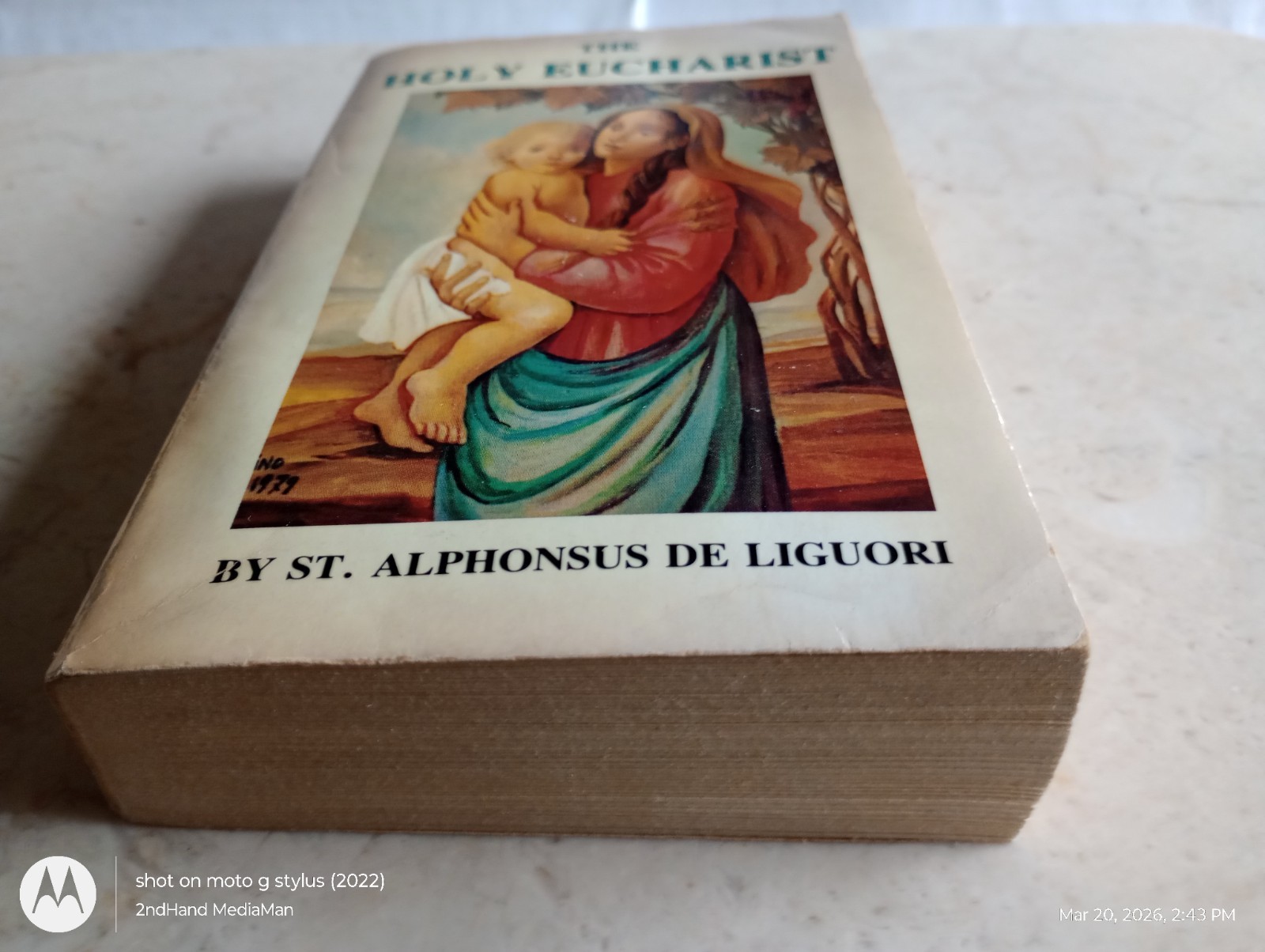 THE HOLY EUCHARIST ALPHONSUS DE LIGUORI PAPERBACK BOOK