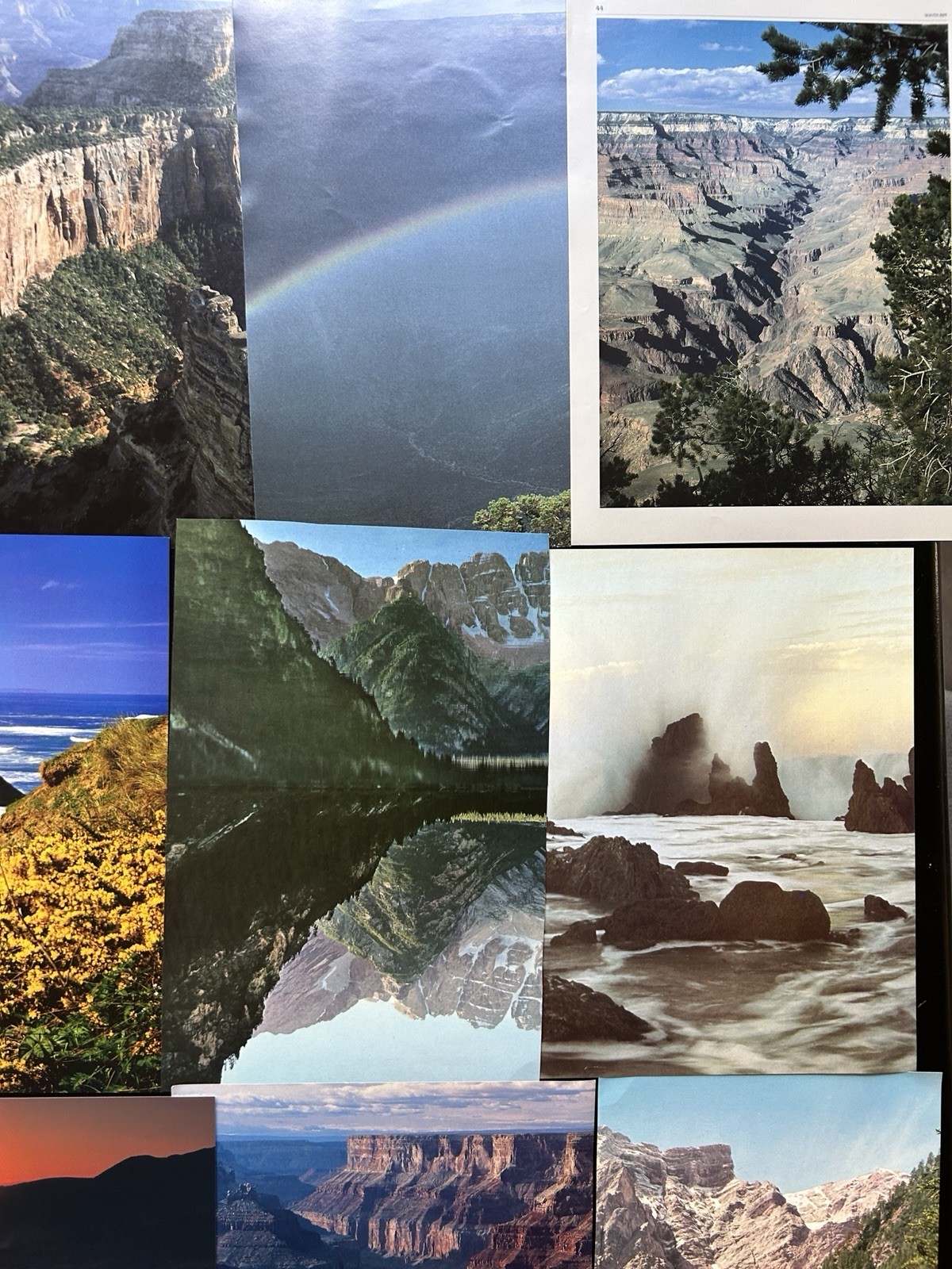 Collaging Book Pages Lot of 68 Pieces Collage Art Craft Landscapes Nature Mixed