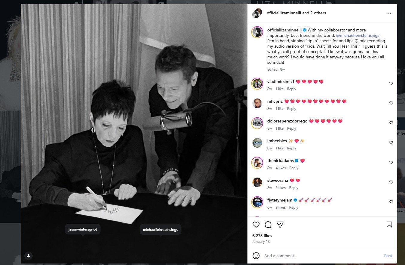 Signed Liza Minnelli EGOT Kids, Wait Till You Hear This! US1ST Memoir NO AUTOPEN