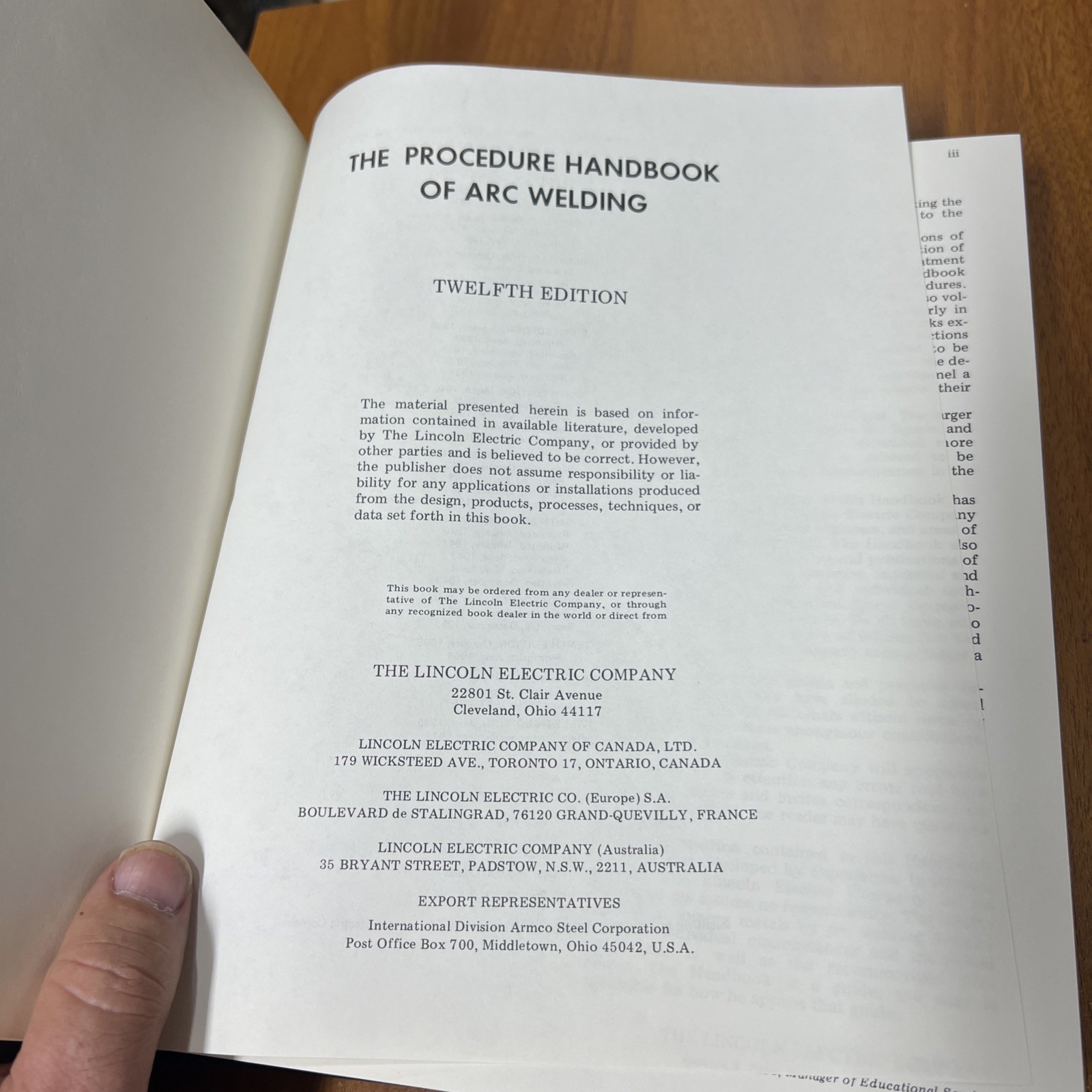 The Procedure Handbook Of Arc Welding 12th Edition Lincoln Electric Hardcover