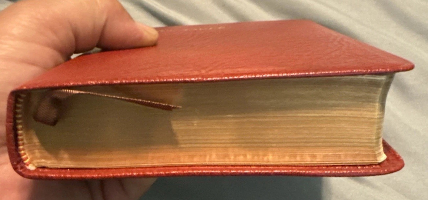 Vtg Cambridge Bible King James Calfskin Red Letter 73xrl Burgundy EUC